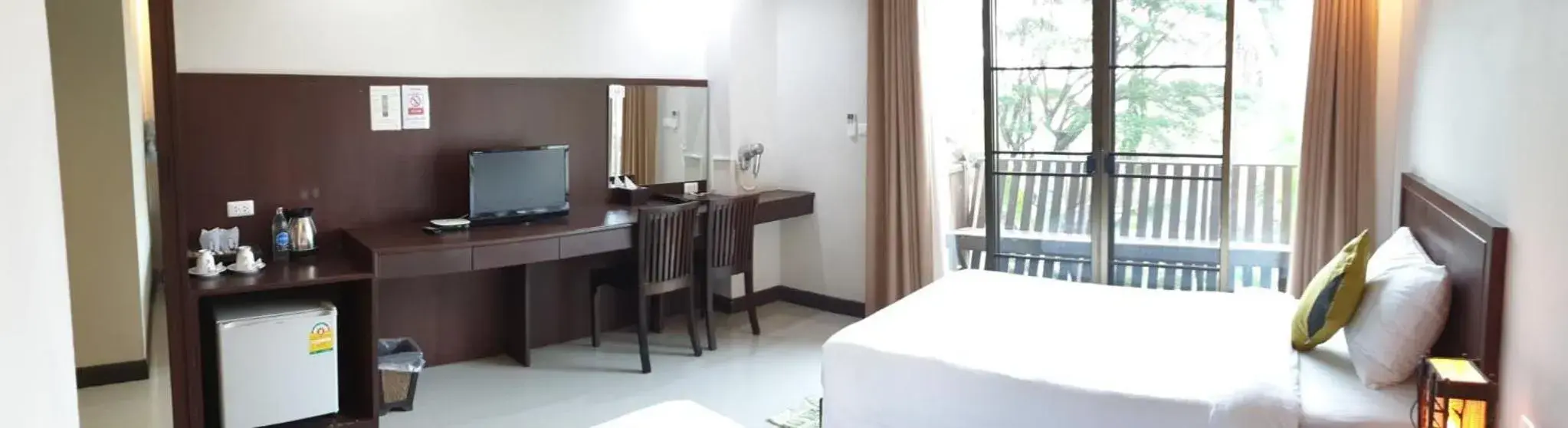 TV and multimedia, Bed in Kong Garden View Resort Chiang Rai TV and multimedia, Bed in Kong Garden View Resort Chiang Rai