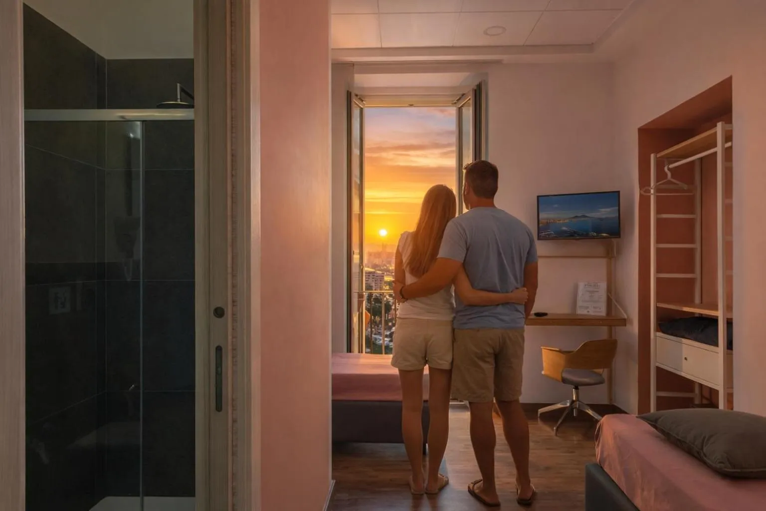 View (from property/room), Bed in B&B Monserrato