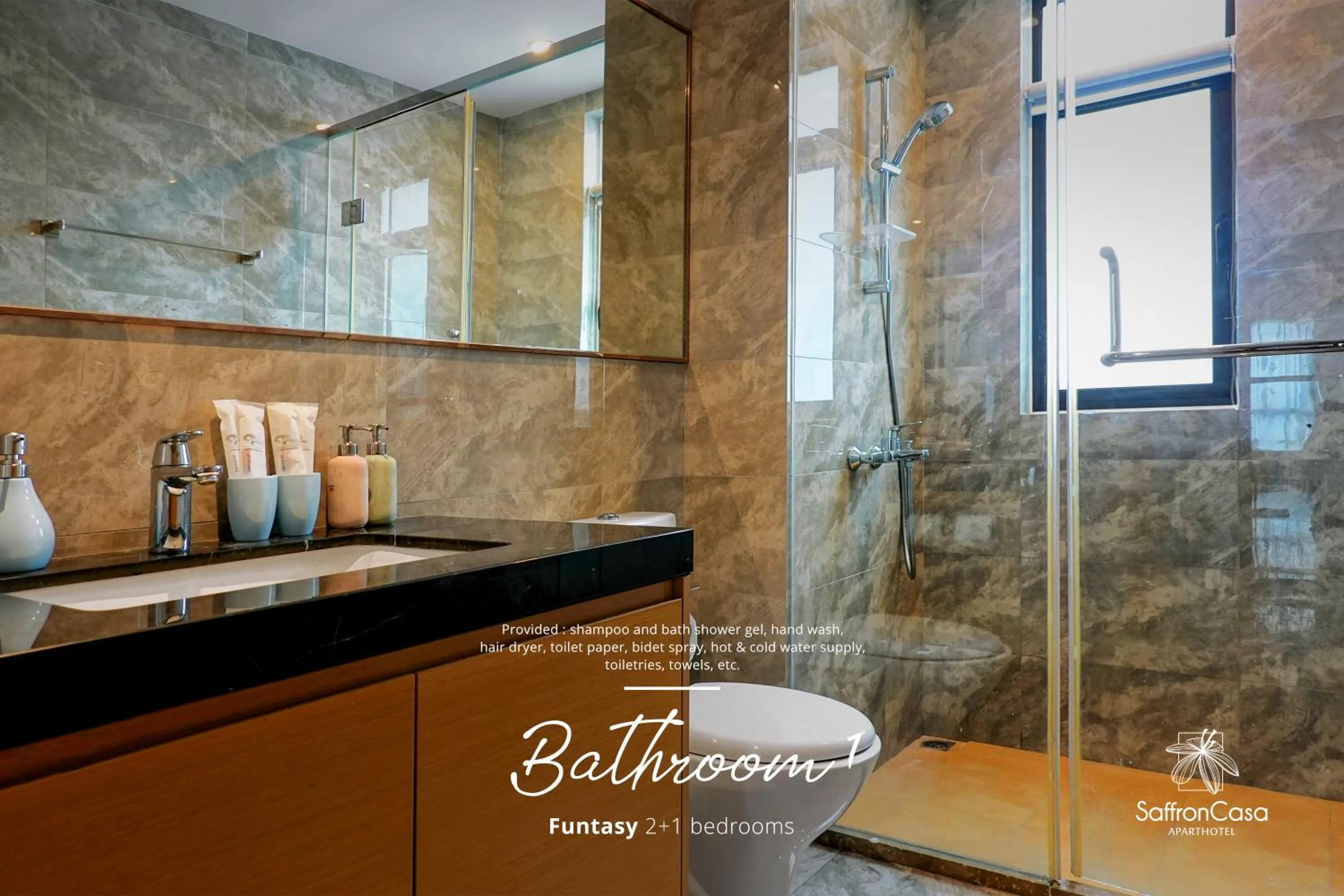 Bathroom in R&F Princess Cove JB By SaffronCasa JB