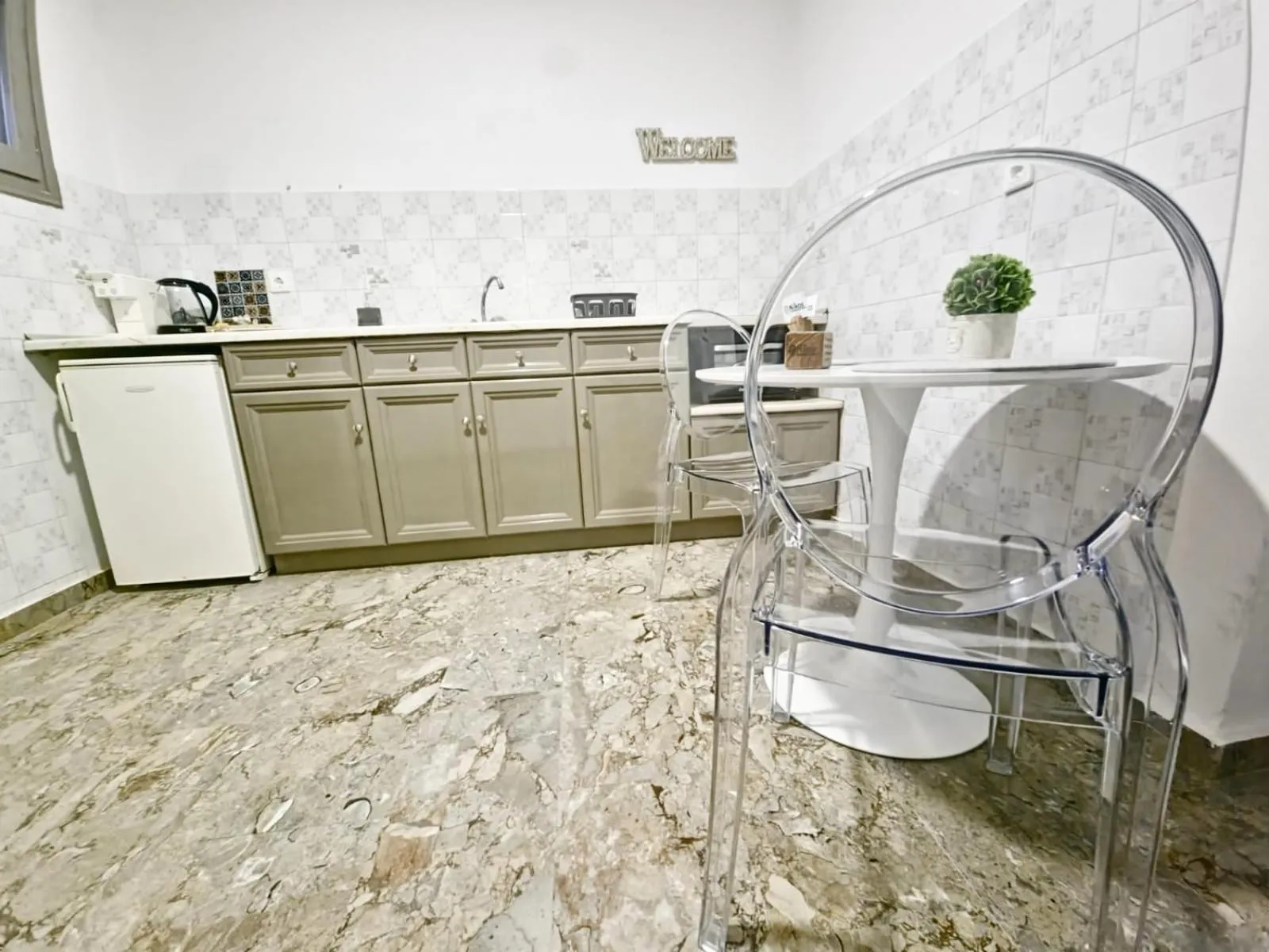 kitchen in Nikos Apartments Corfu