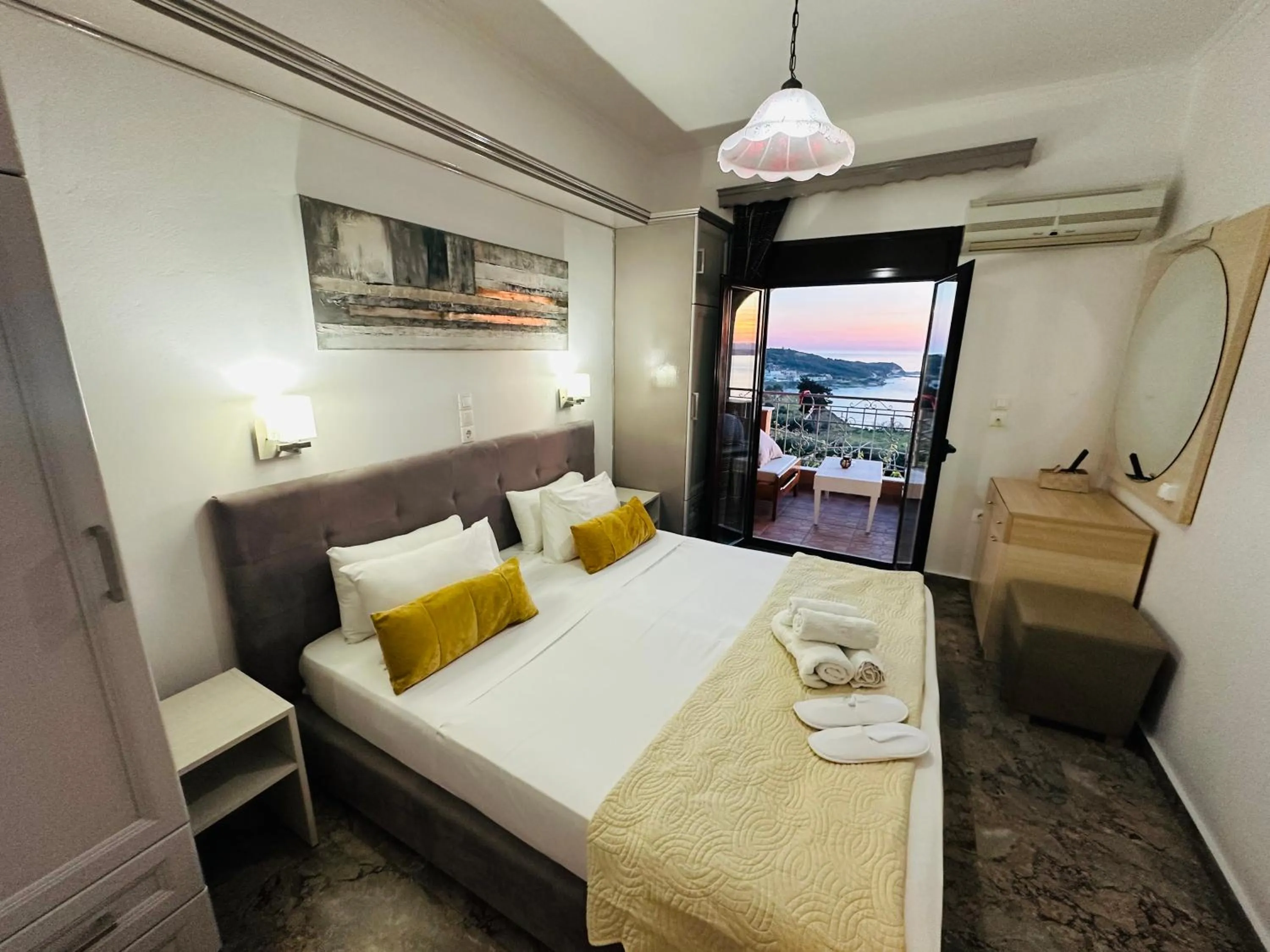 Bedroom, Bed in Nikos Apartments Corfu