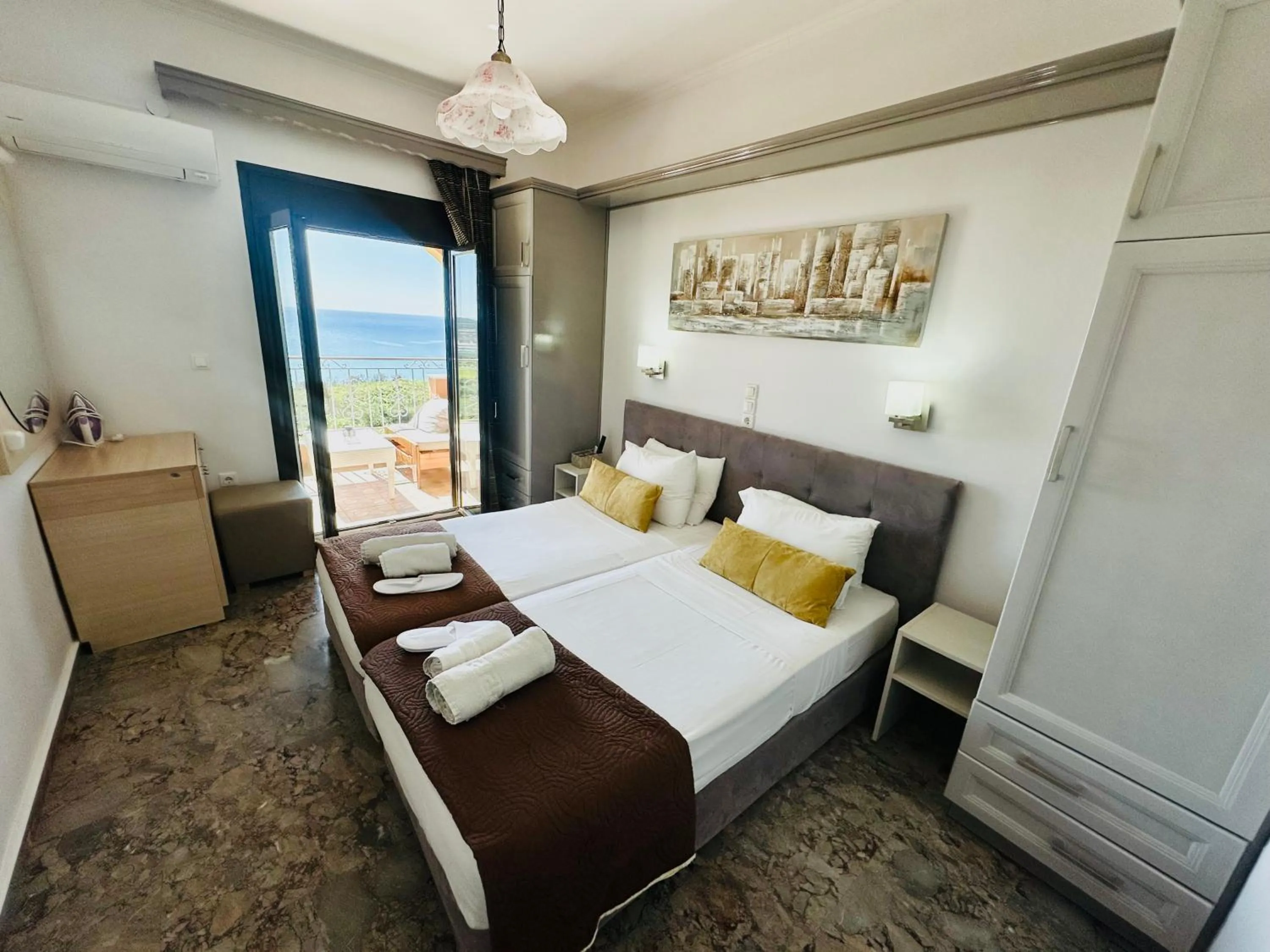 Bedroom, Bed in Nikos Apartments Corfu