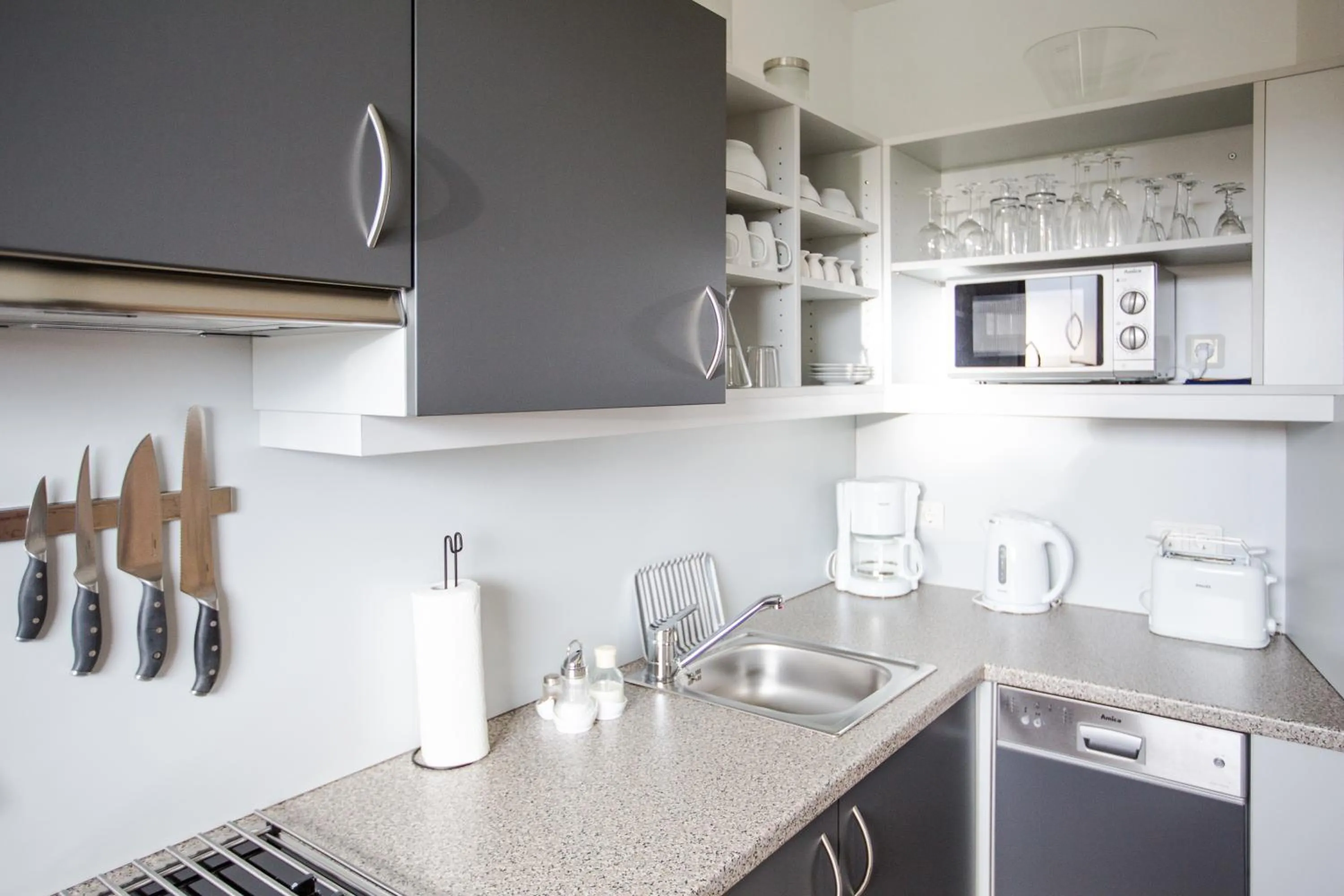 Kitchen or kitchenette in Ferienwohnanlage Prinzenhof