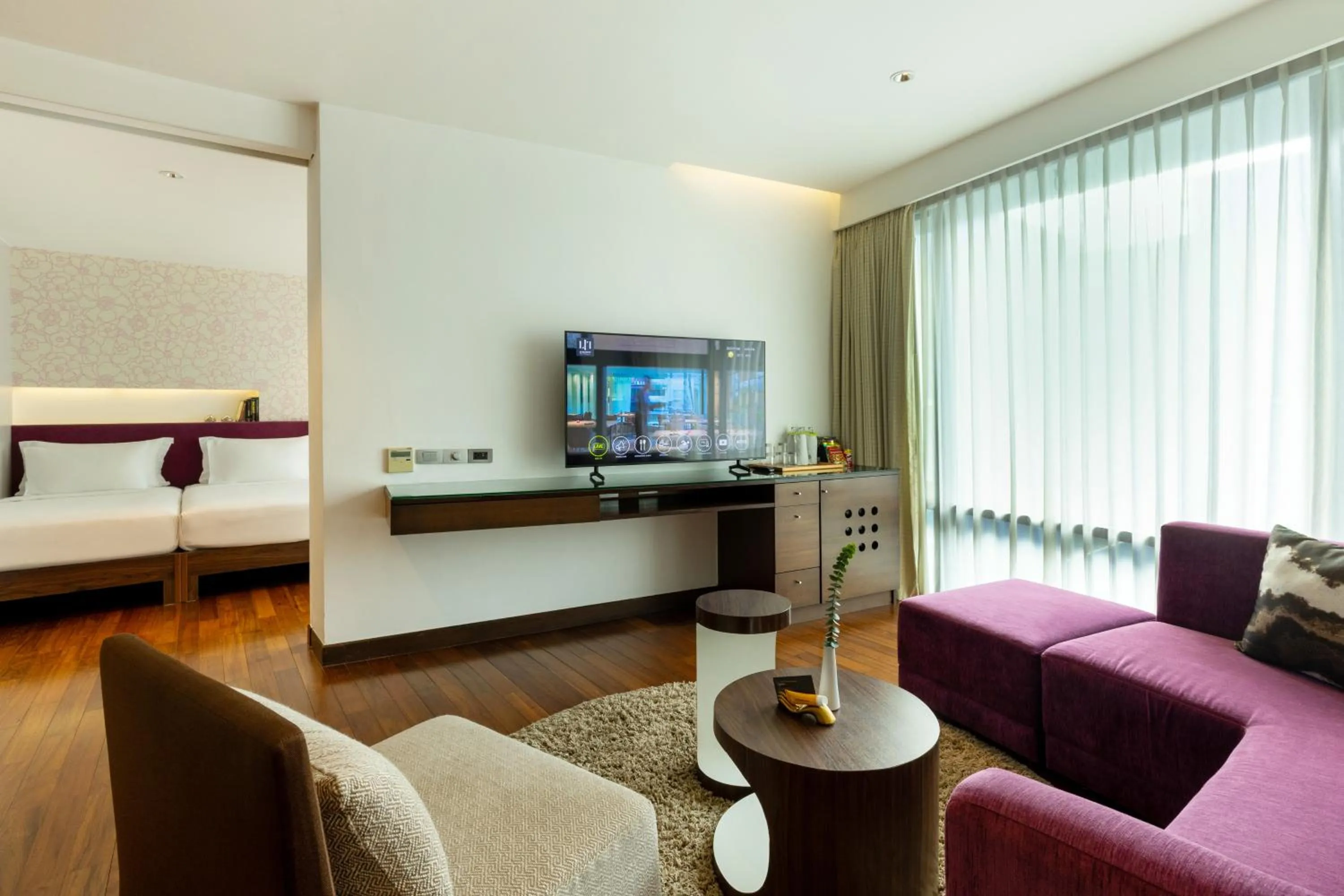 Living room, Bed in LiT BANGKOK Hotel