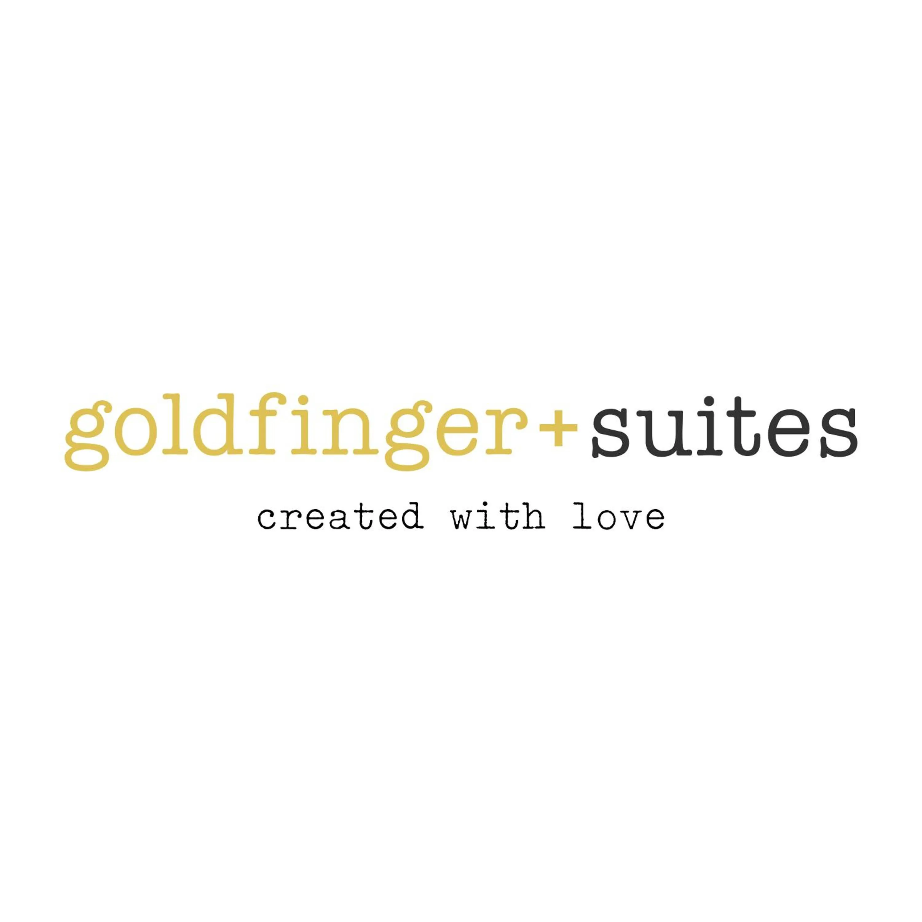 Property logo or sign in goldfinger + suites