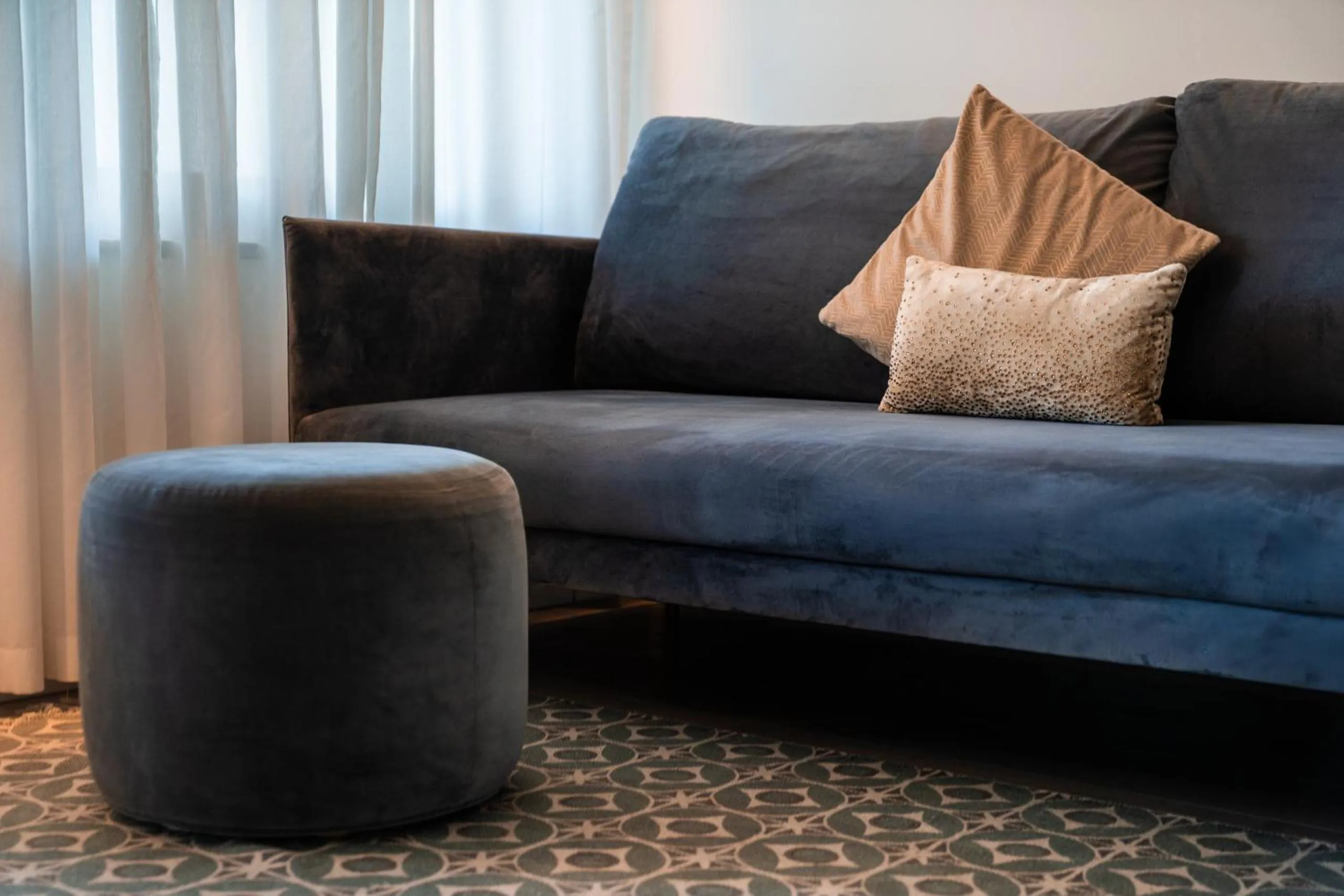 Living room in goldfinger + suites