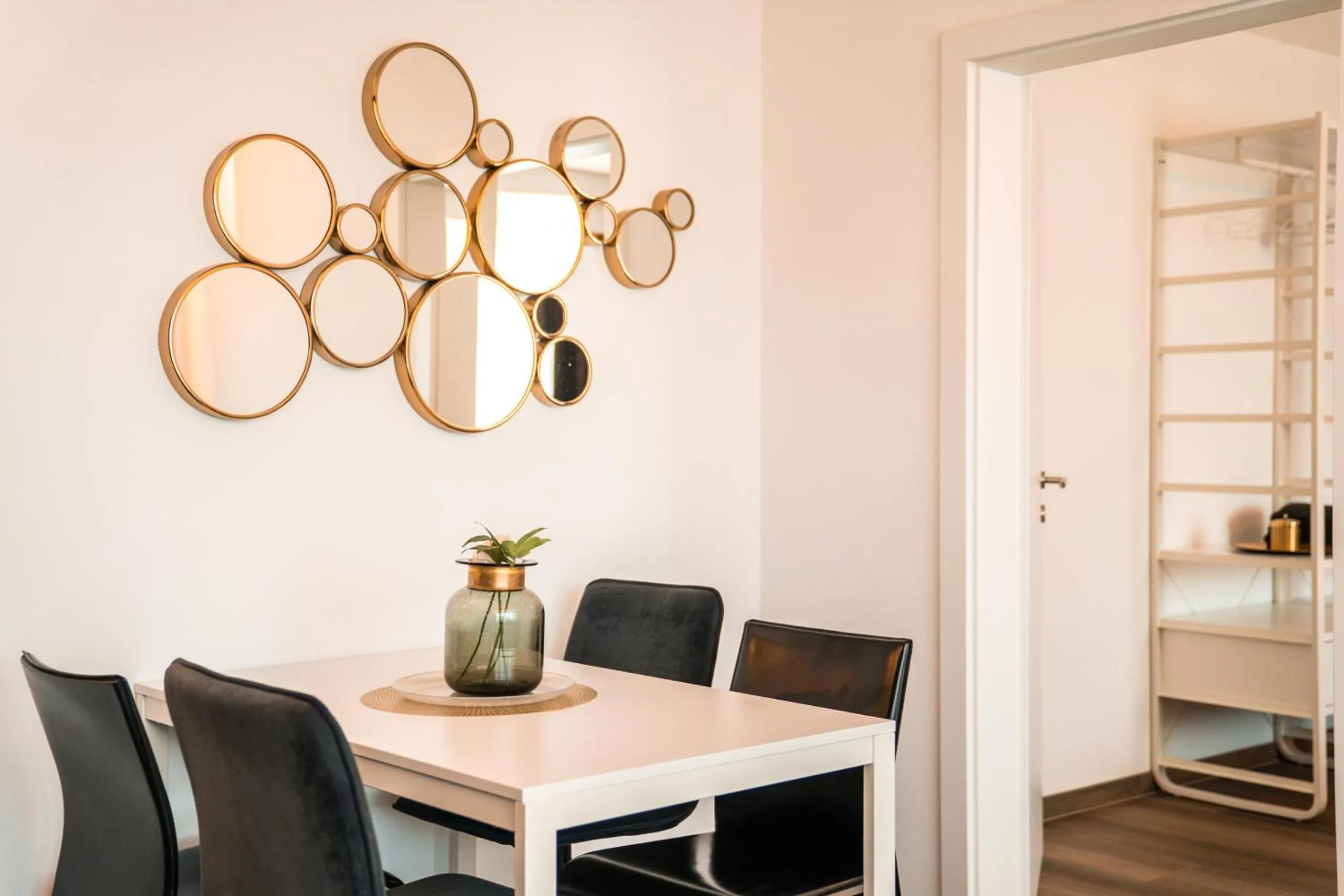 Dining area in goldfinger + suites