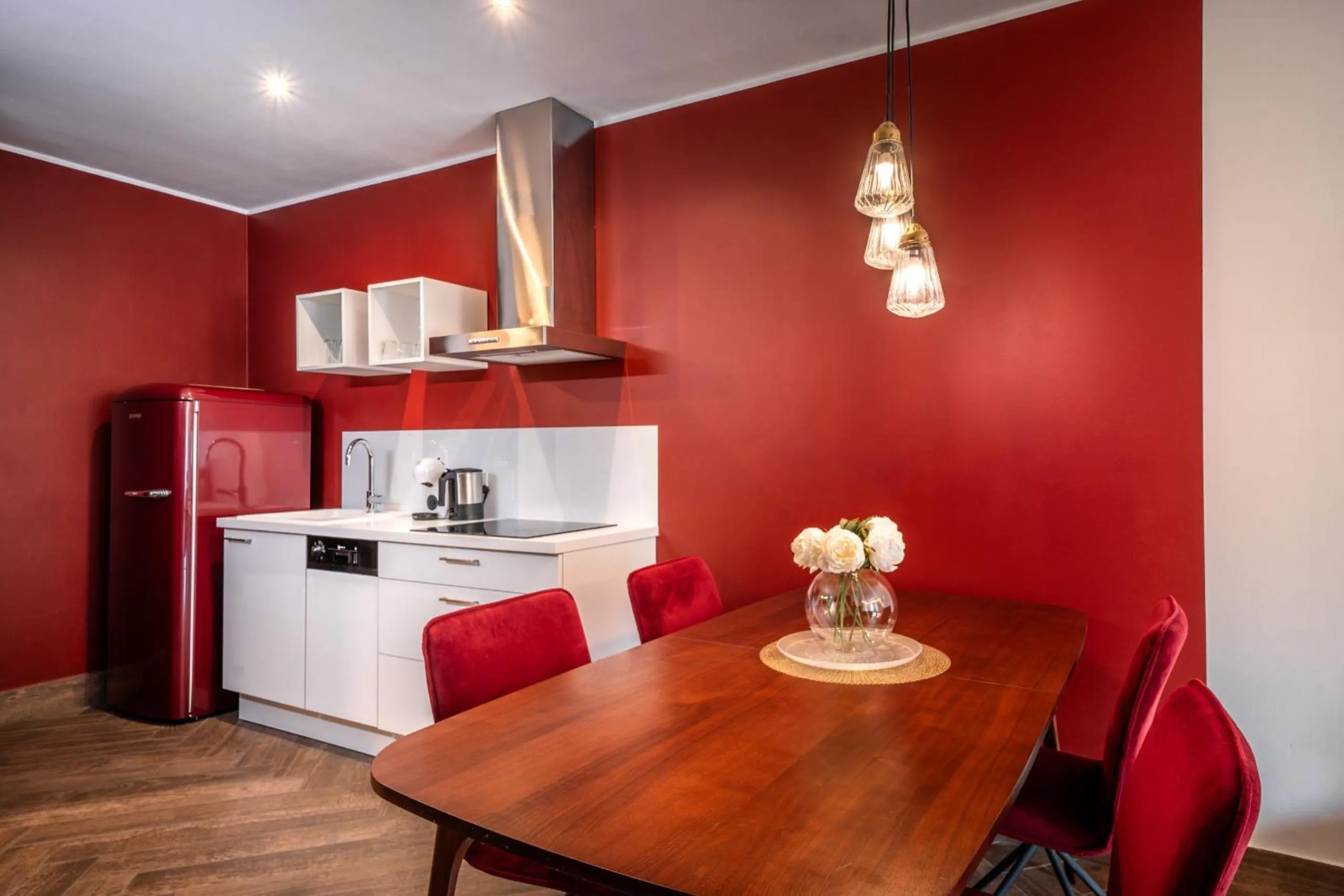 Kitchen or kitchenette in goldfinger + suites