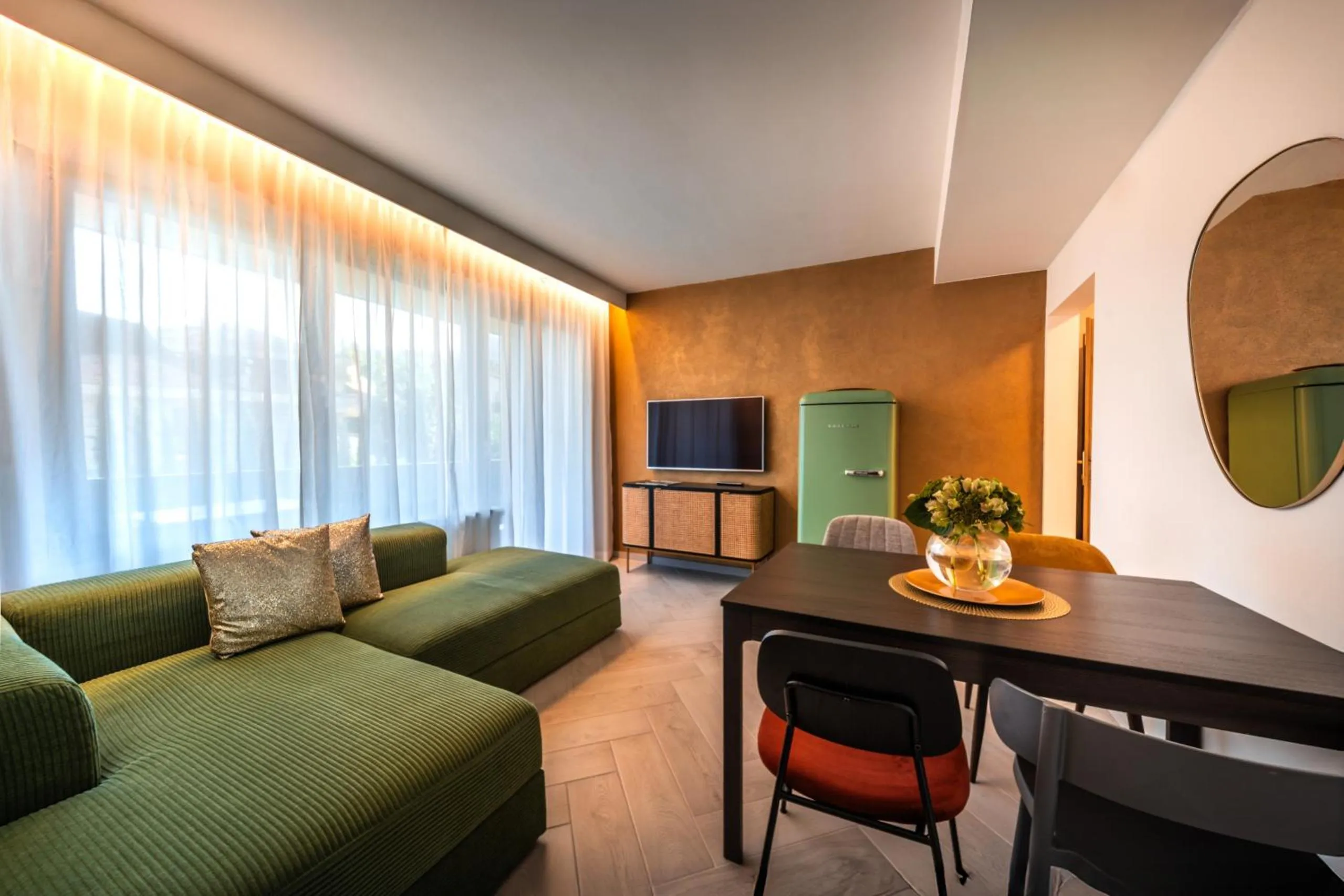 Living room in goldfinger + suites