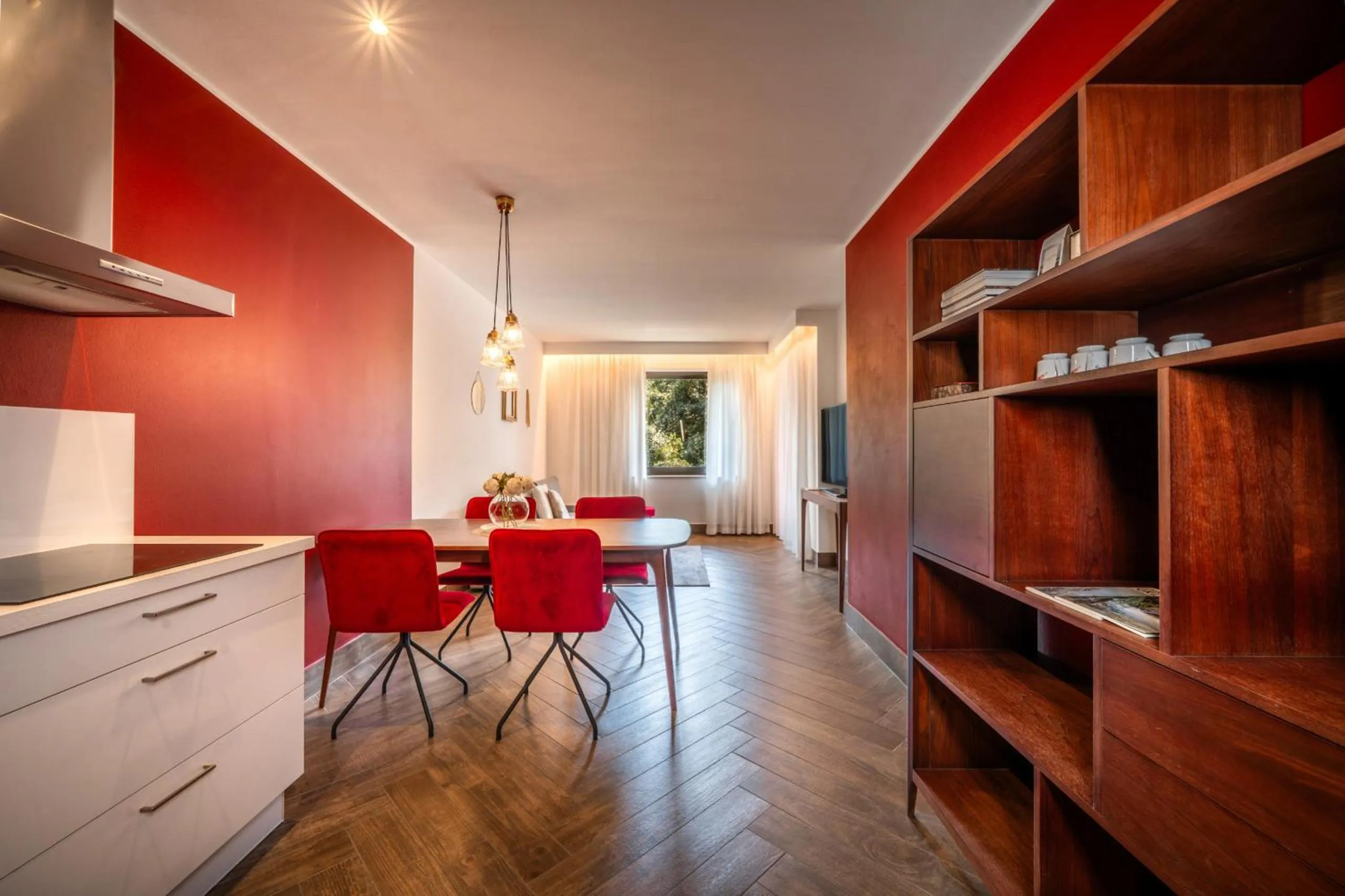 Seating area in goldfinger + suites