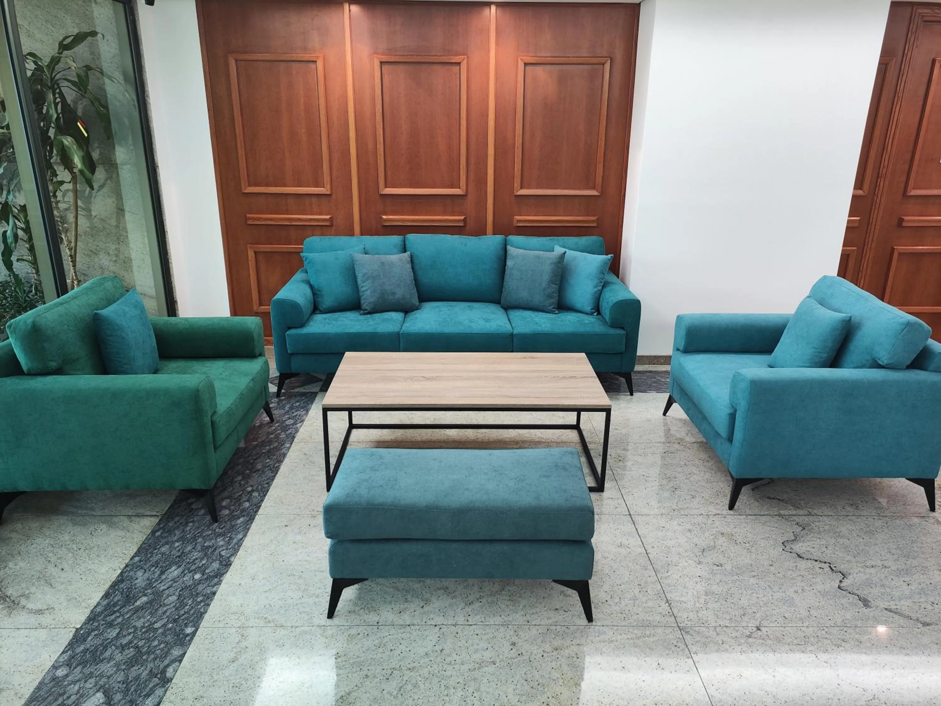 Seating area in Adma Blue Screen