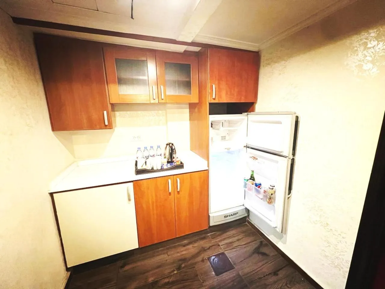 Kitchen or kitchenette in Queens Suite Hotel