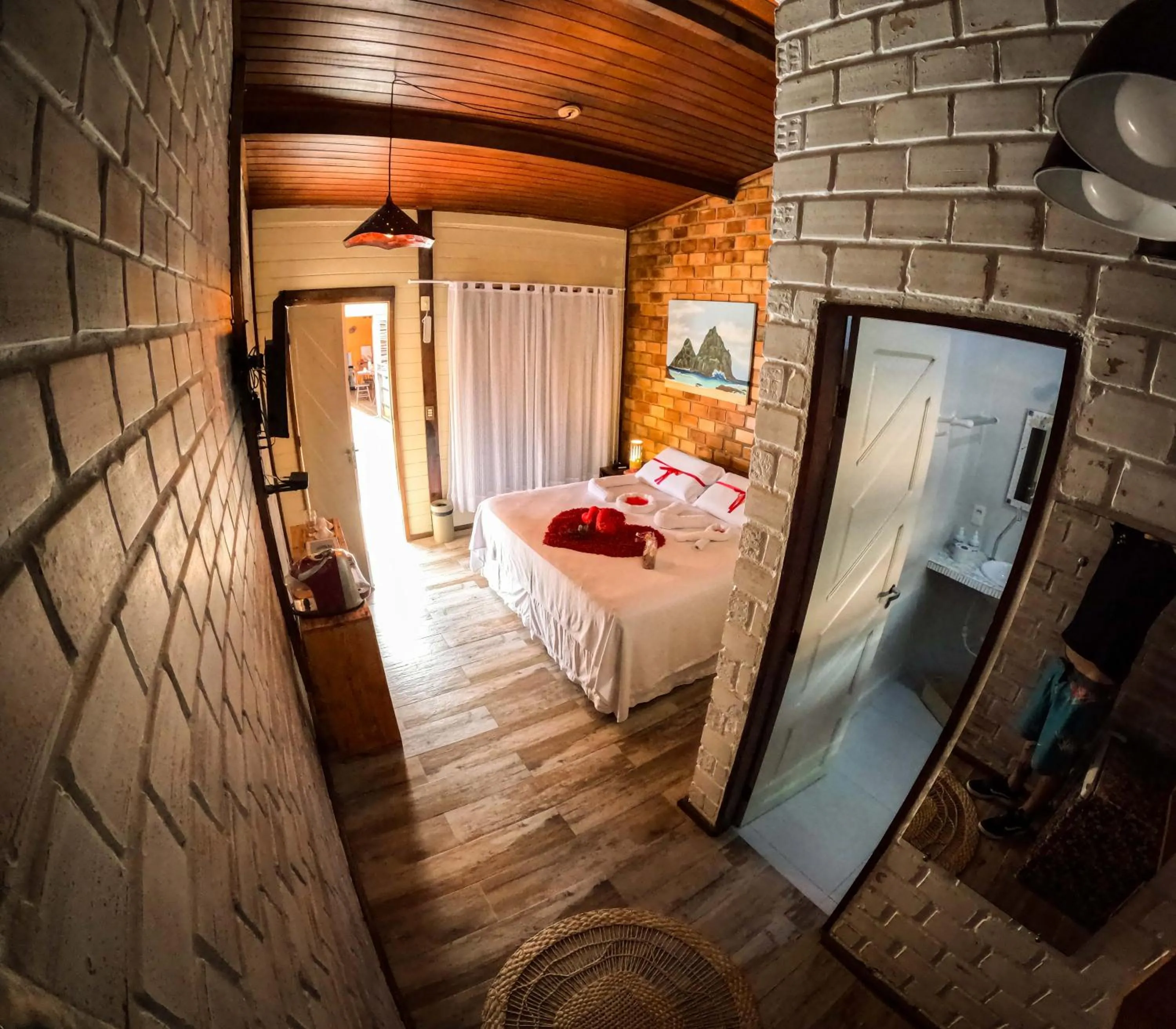 Bedroom, Bed in Pousada Mar Aberto