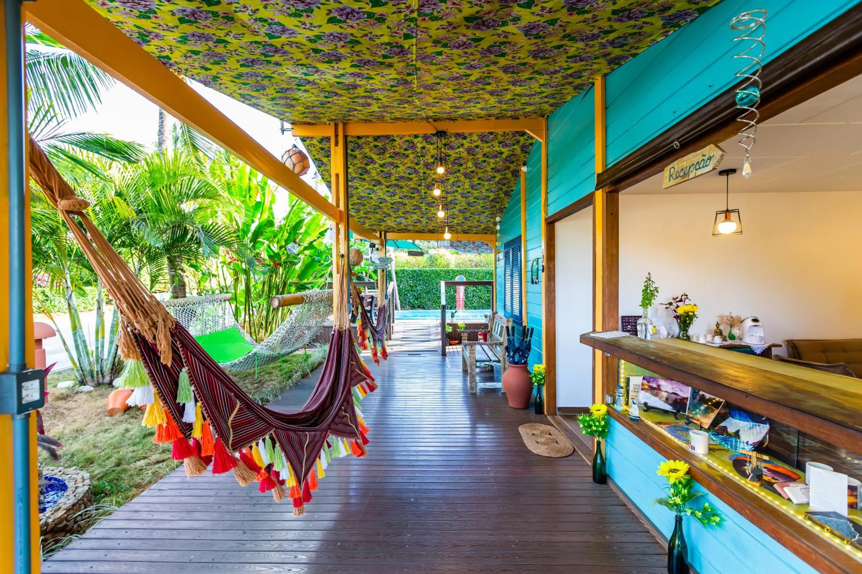 Seating area in Pousada Mar Aberto