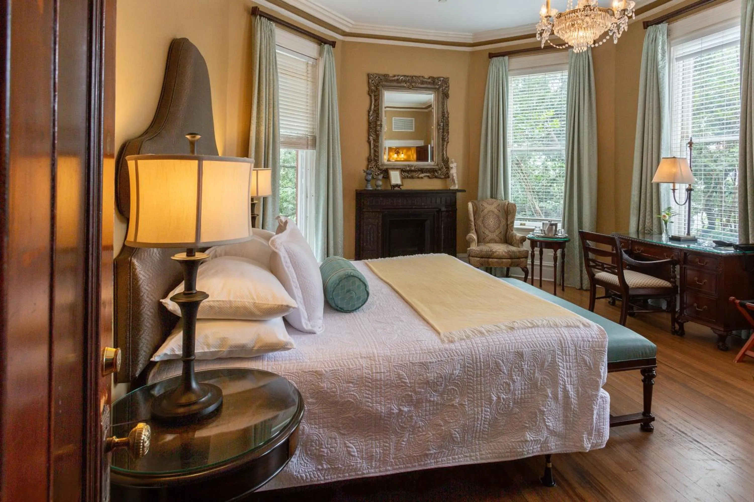 Bedroom, Bed in Kehoe House, Historic Inns of Savannah Collection
