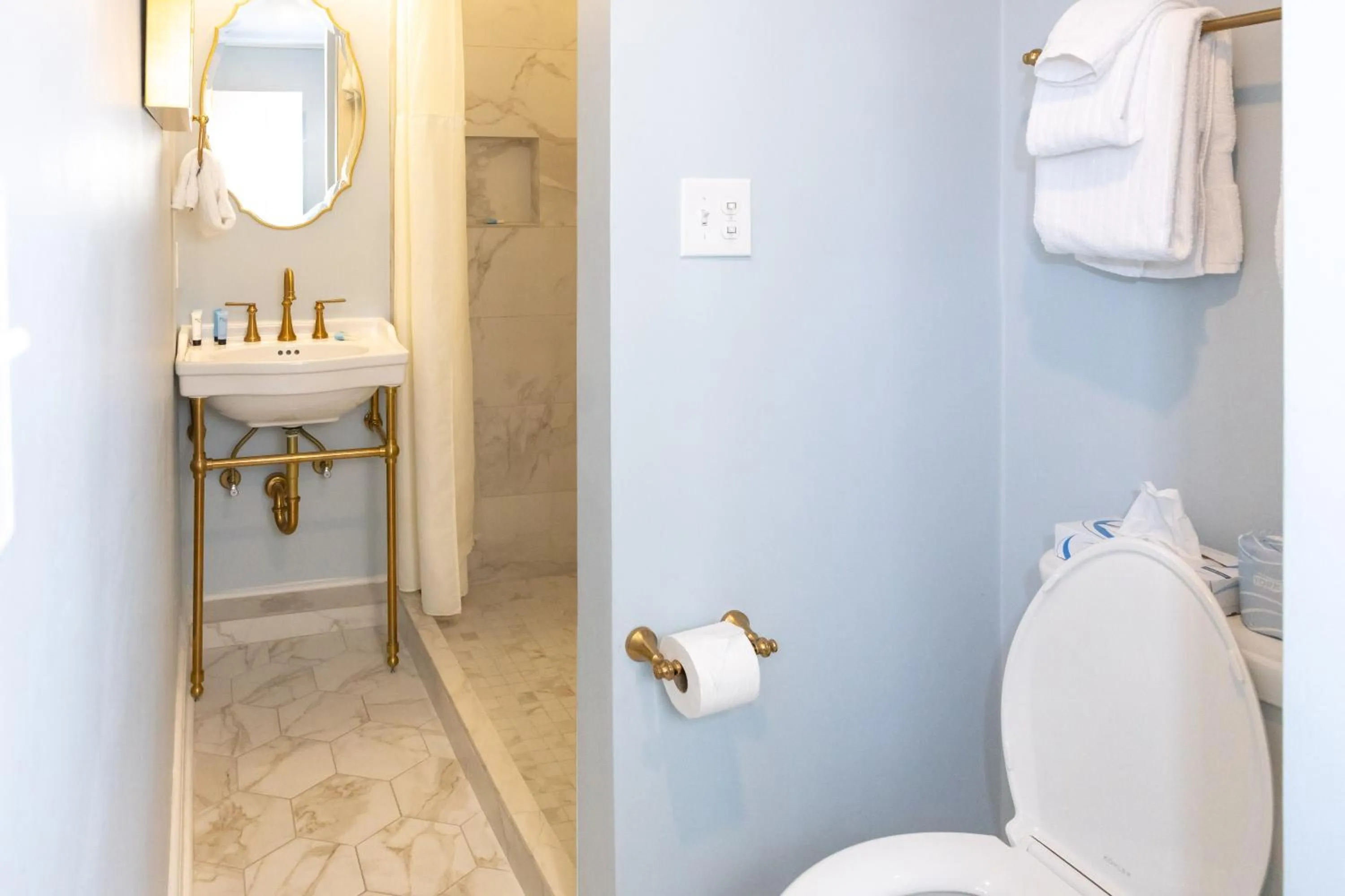Bathroom in Eliza Thompson House, Historic Inns of Savannah Collection