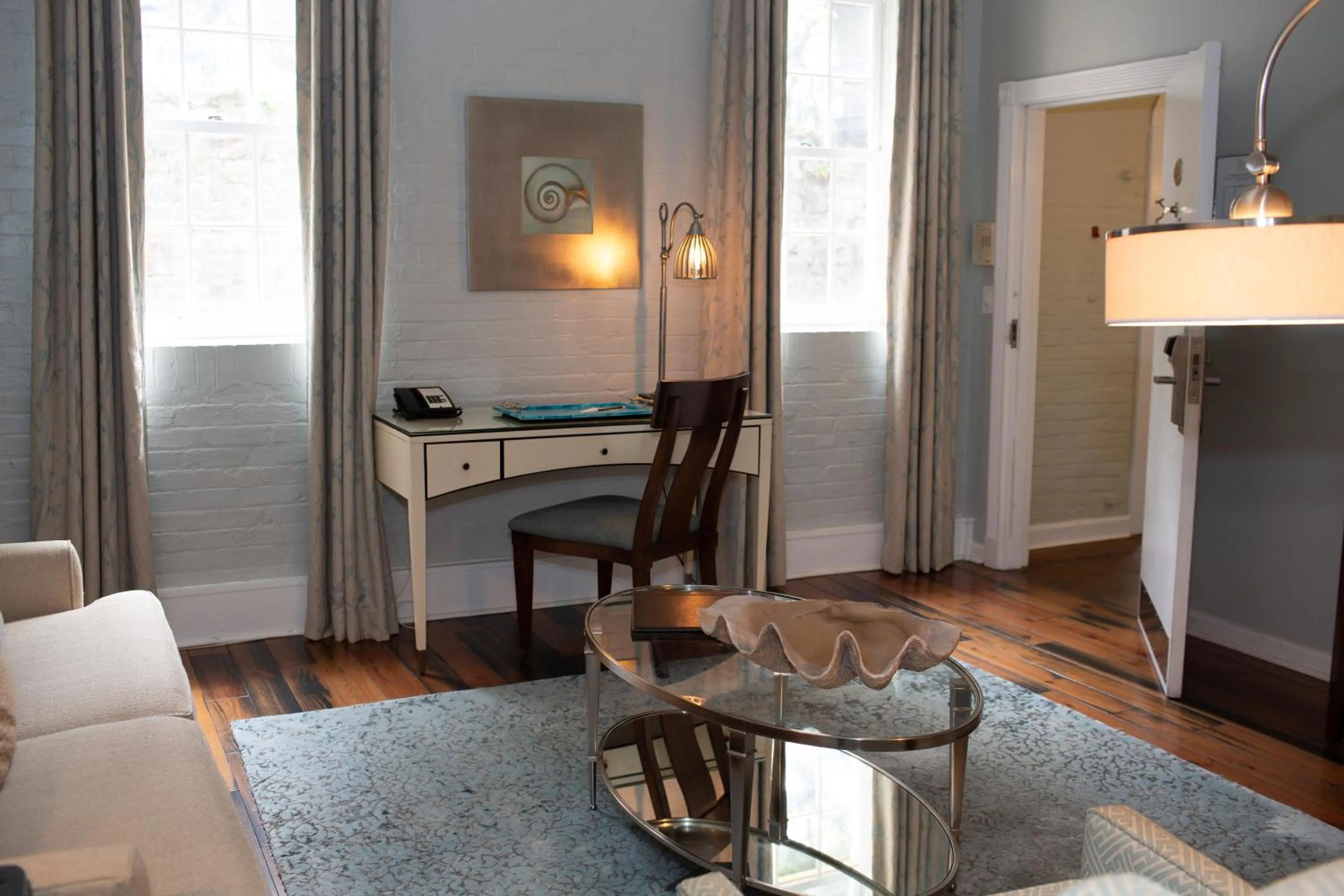 Seating area in Olde Harbour Inn, Historic Inns of Savannah Collection