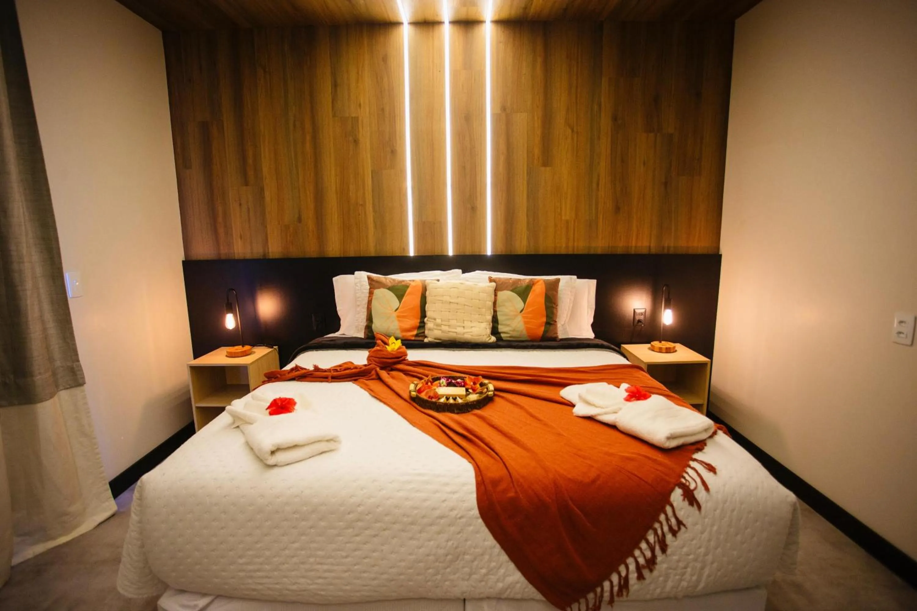Bed in Pousada Gaucha