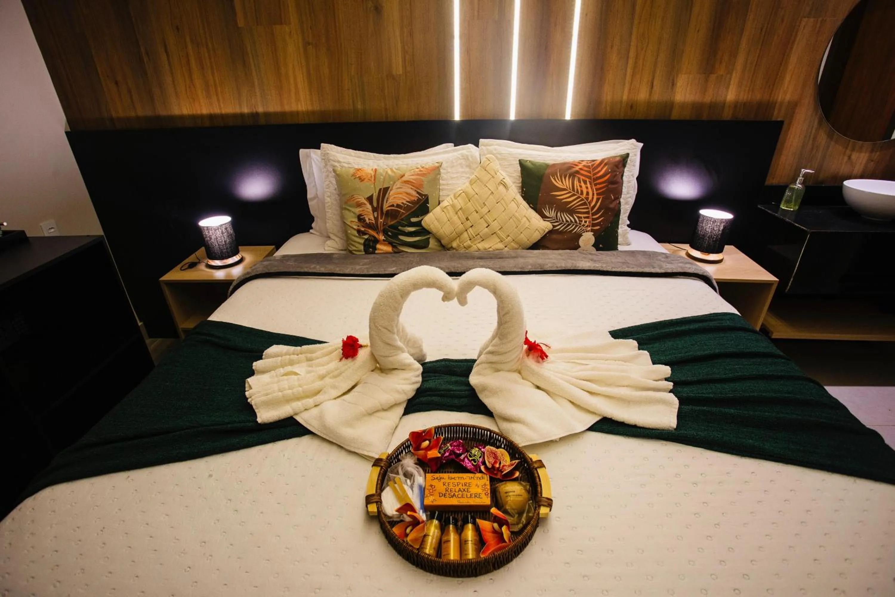 Bed in Pousada Gaucha