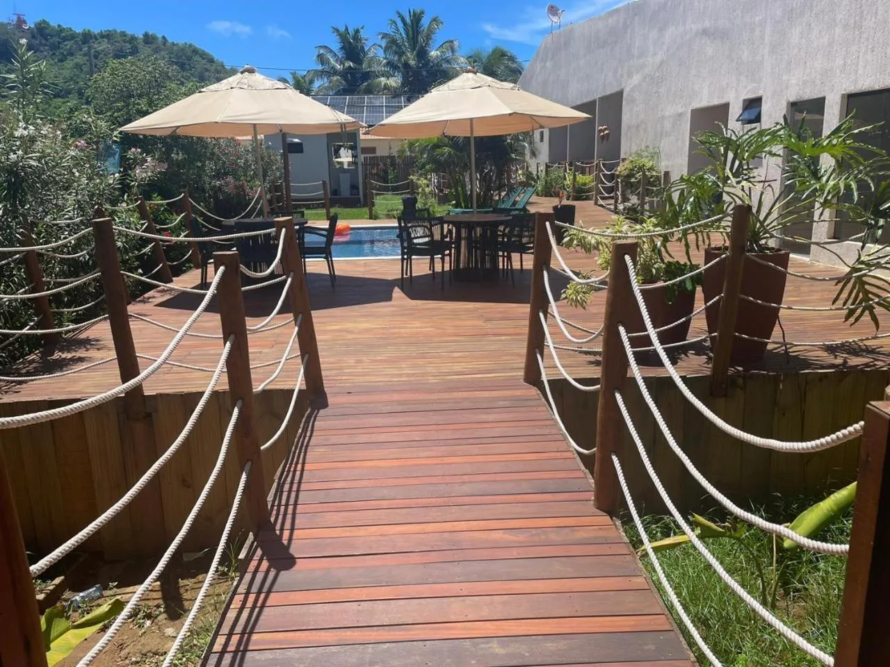 Garden view in Pousada Gaucha