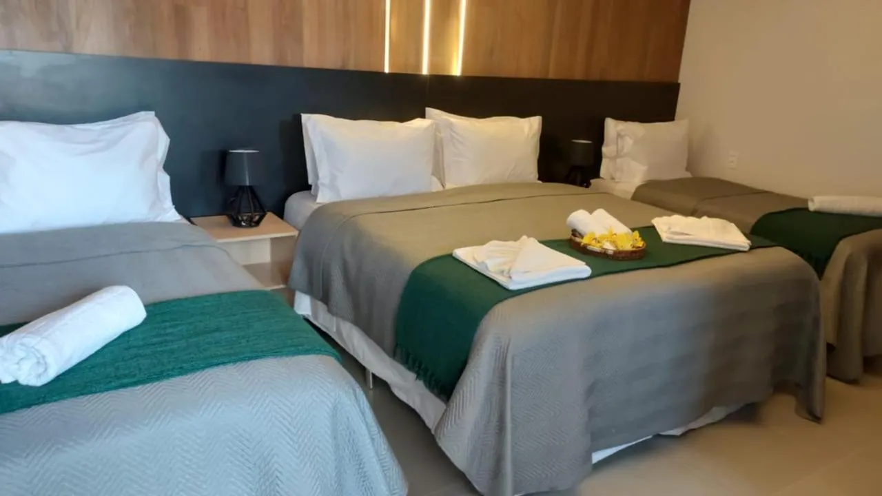 Bed in Pousada Gaucha