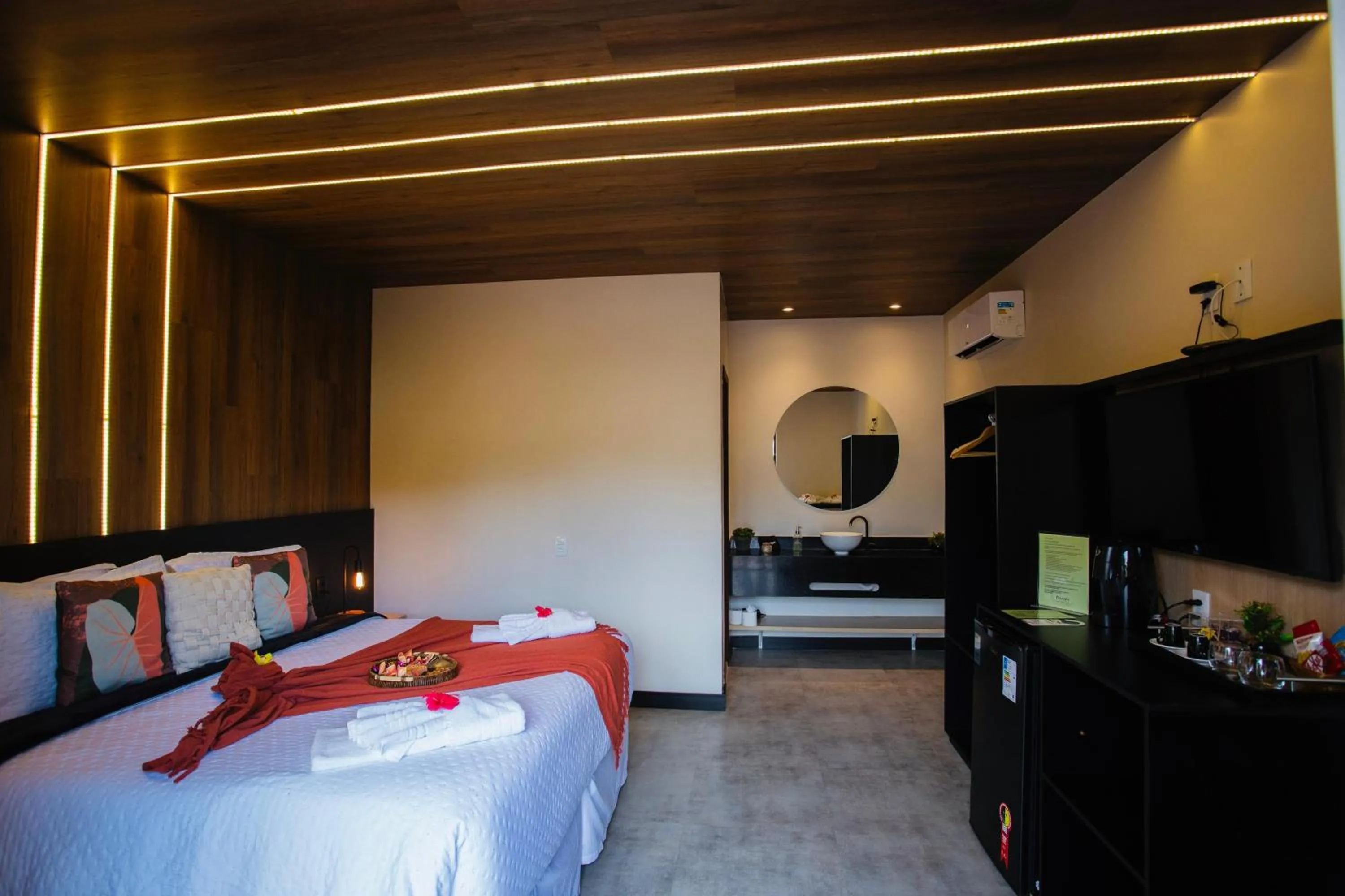 Bed in Pousada Gaucha