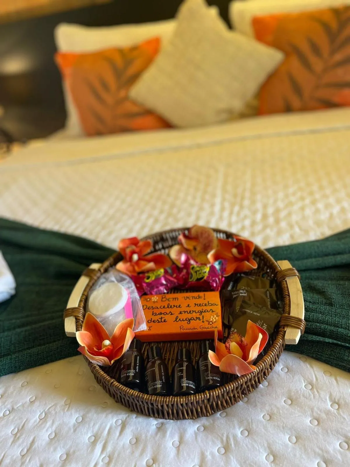 Bed in Pousada Gaucha