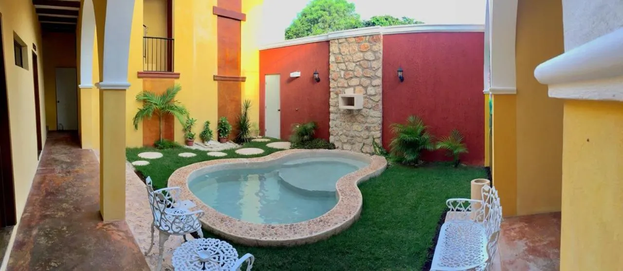 Pool view in Casa Sisal Valladolid Yuc