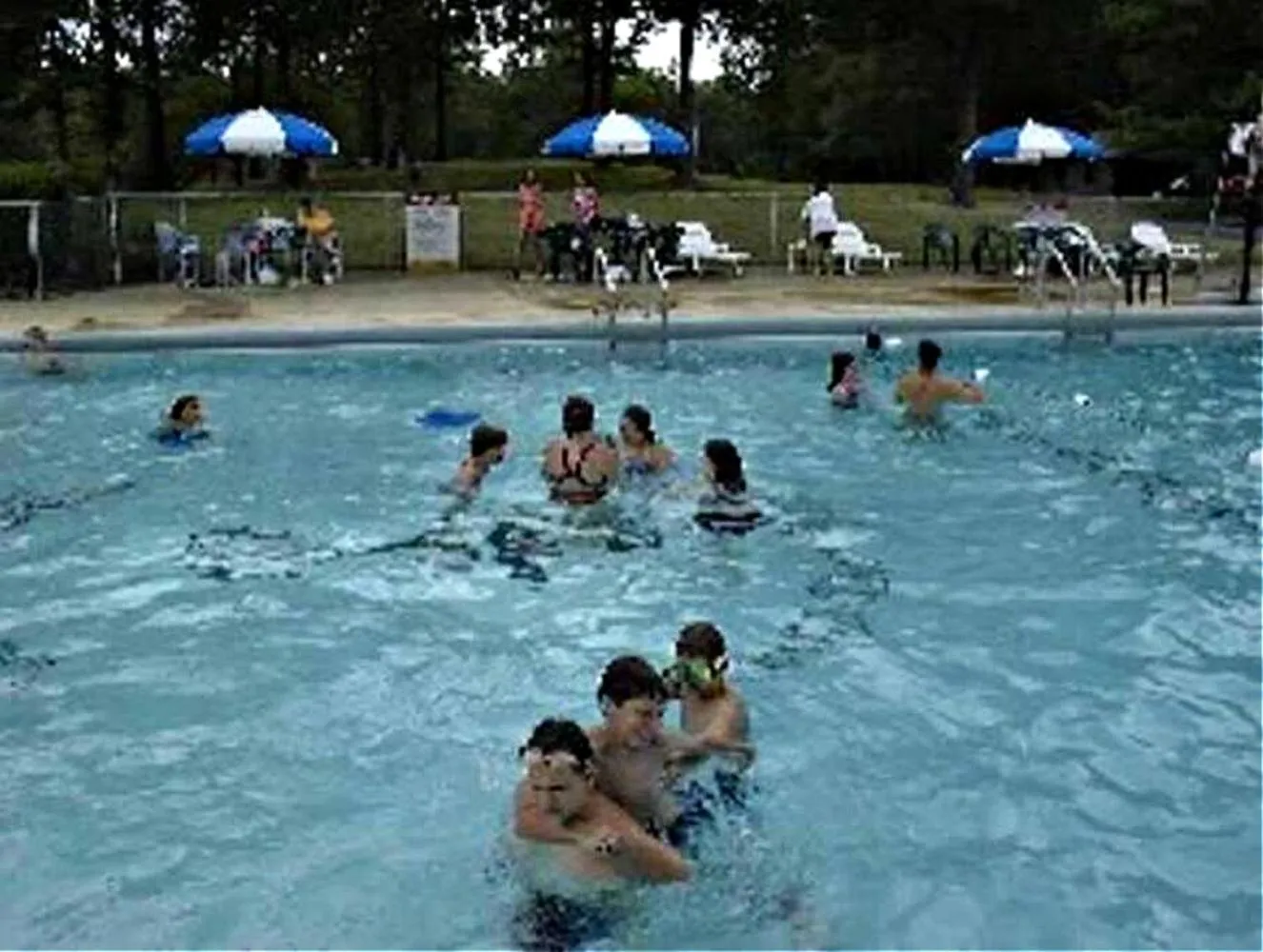 Swimming pool in Secluded Home with Mini Waterfall and a Creek in Hot Springs