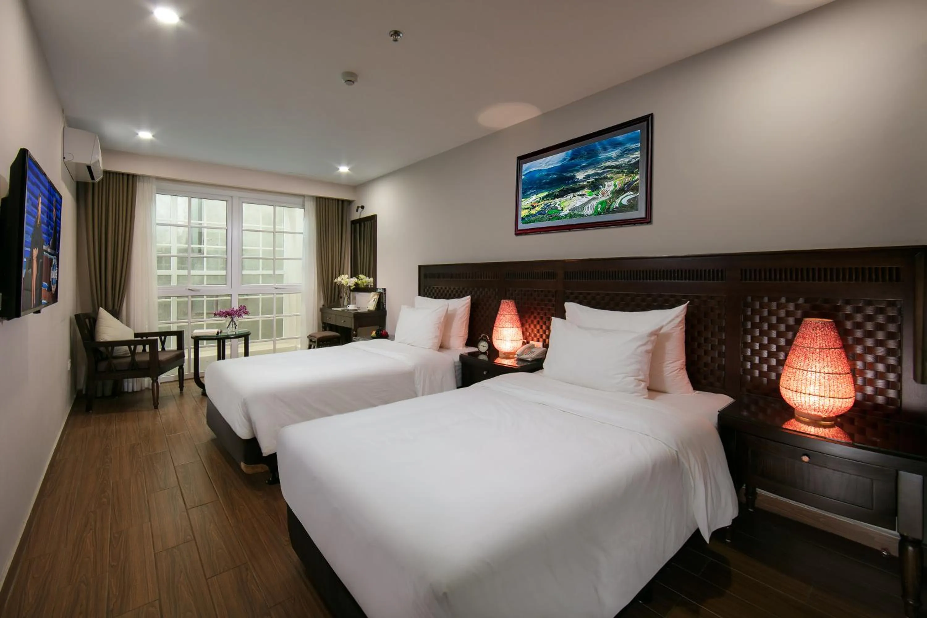 Bed in Azure Sapa Hotel