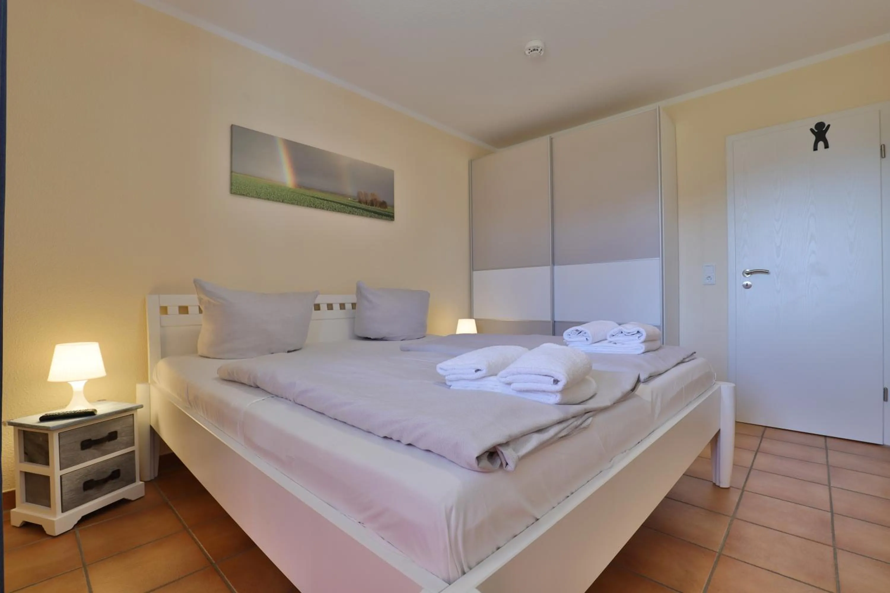 Bedroom, Bed in 2 Zimmer Appartement Poseidon