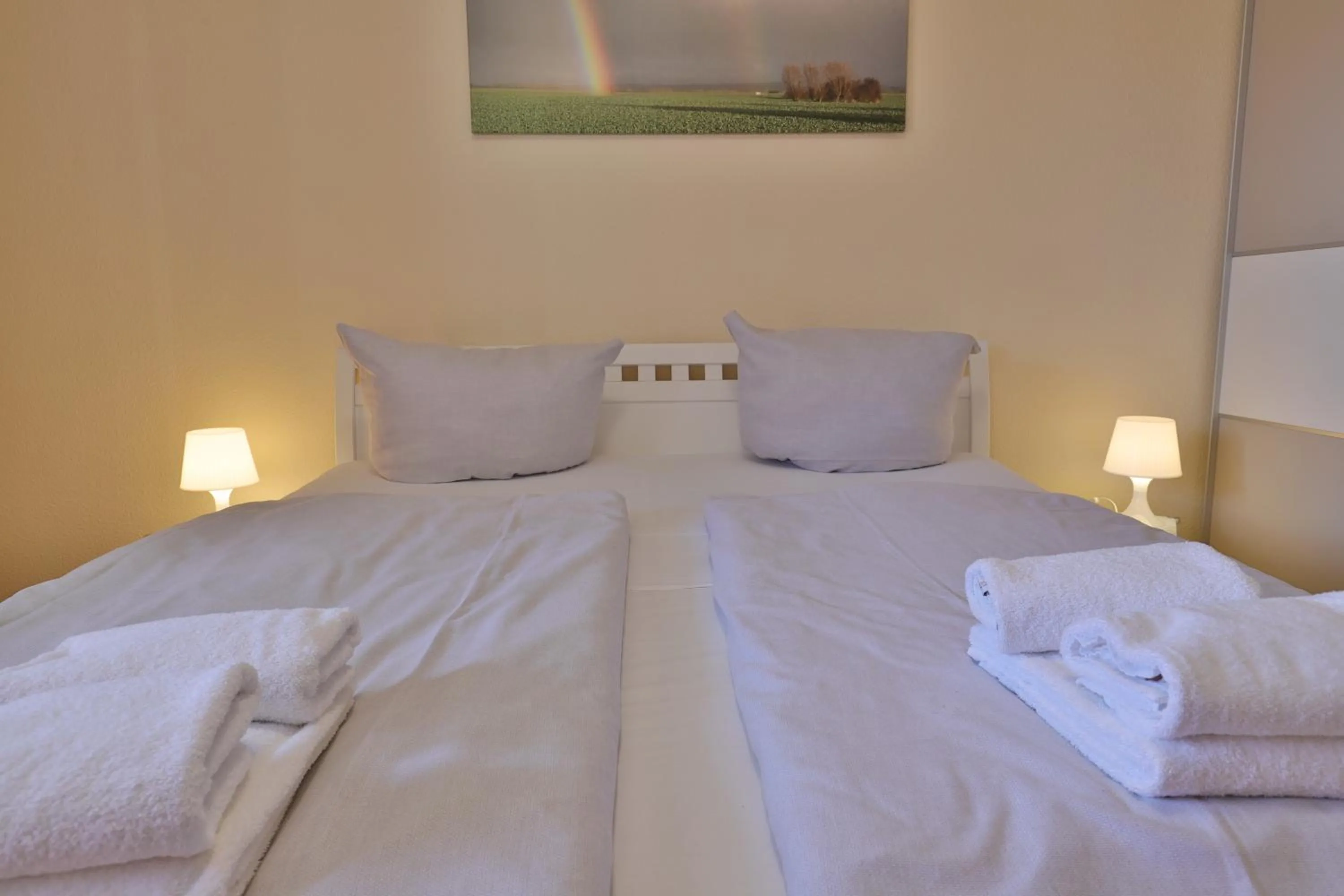 Bedroom, Bed in 2 Zimmer Appartement Poseidon