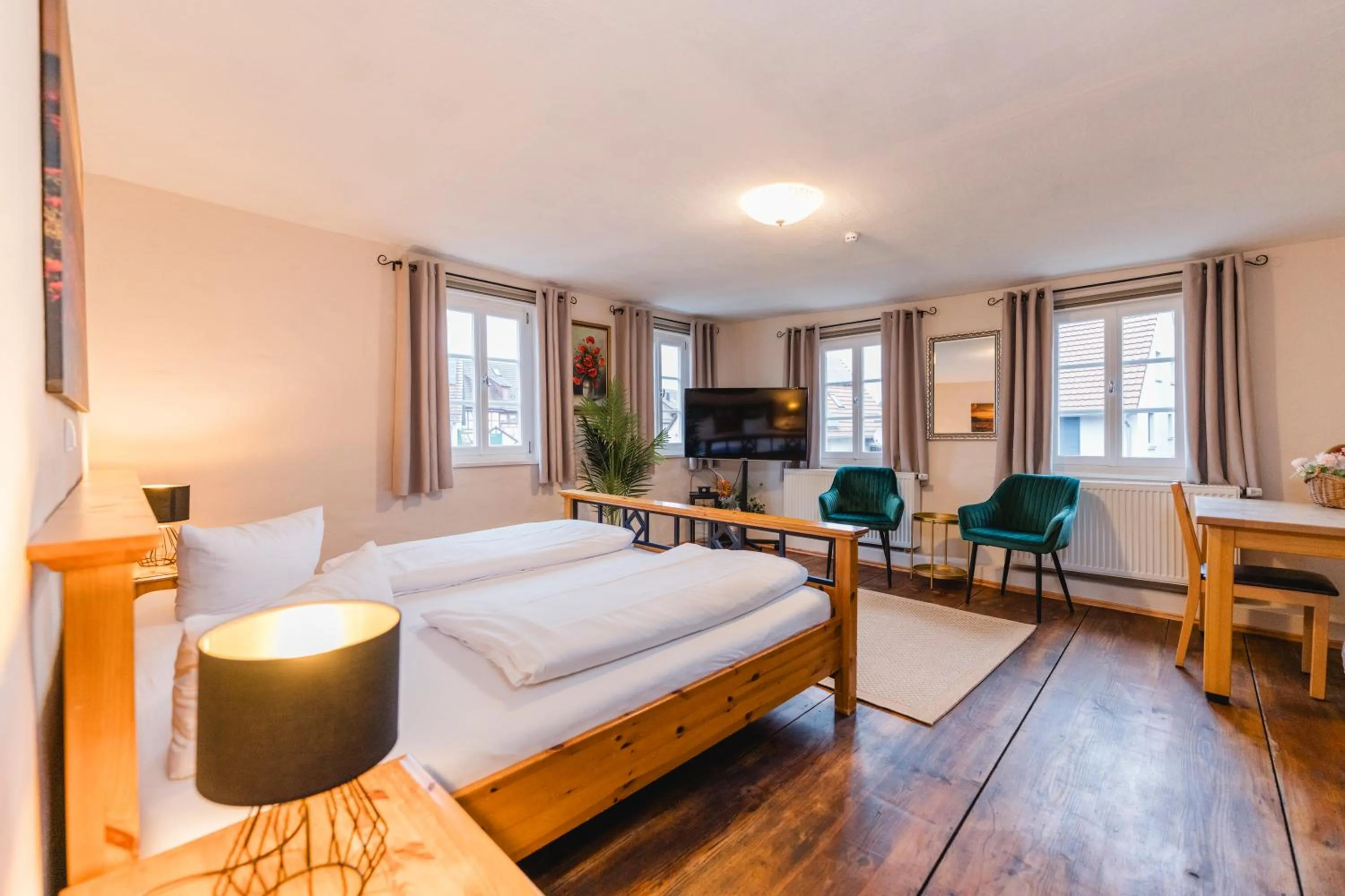 Photo of the whole room, Bed in Landhotel im Hexenwinkel