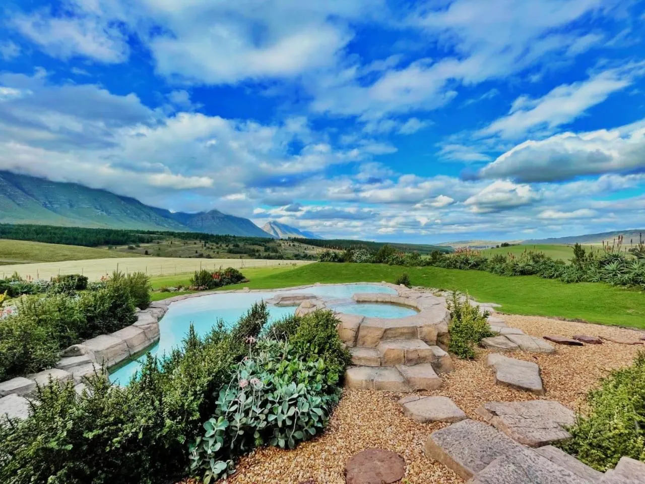 Swimming pool in Oudebosch Guest Farm