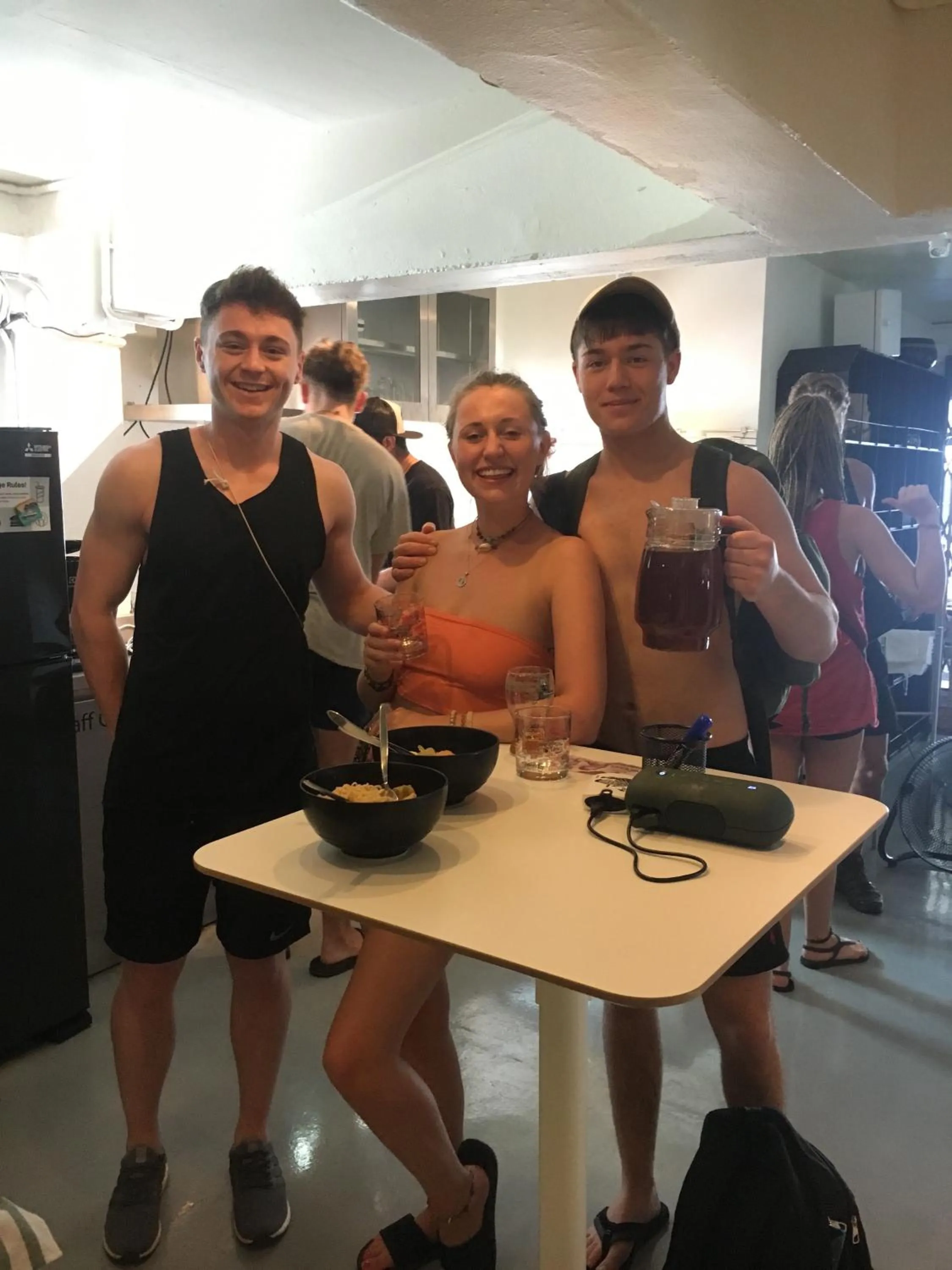 group of guests in Jam Hostel Bangkok