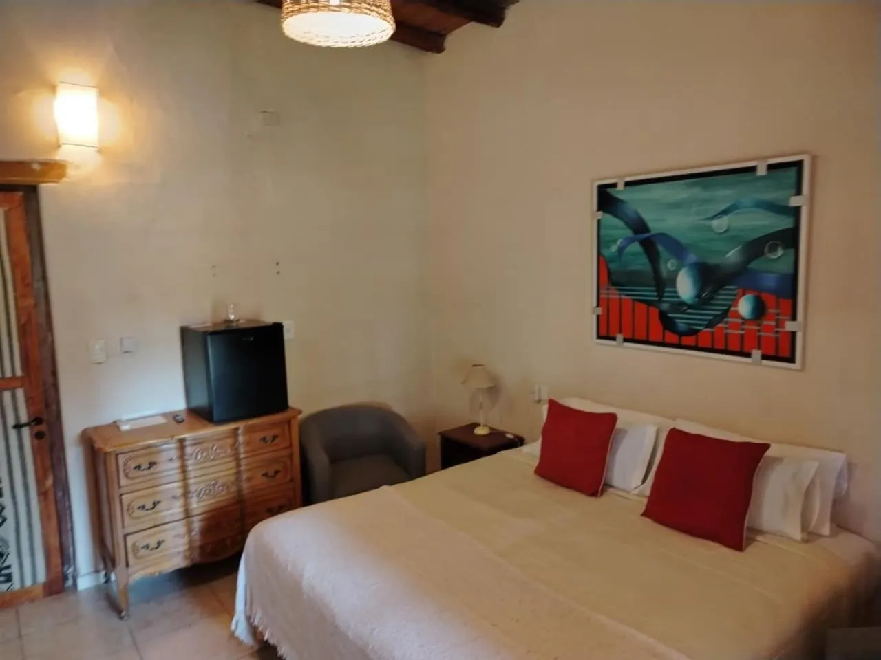 Bed in Posada Cavieres Wine Farm