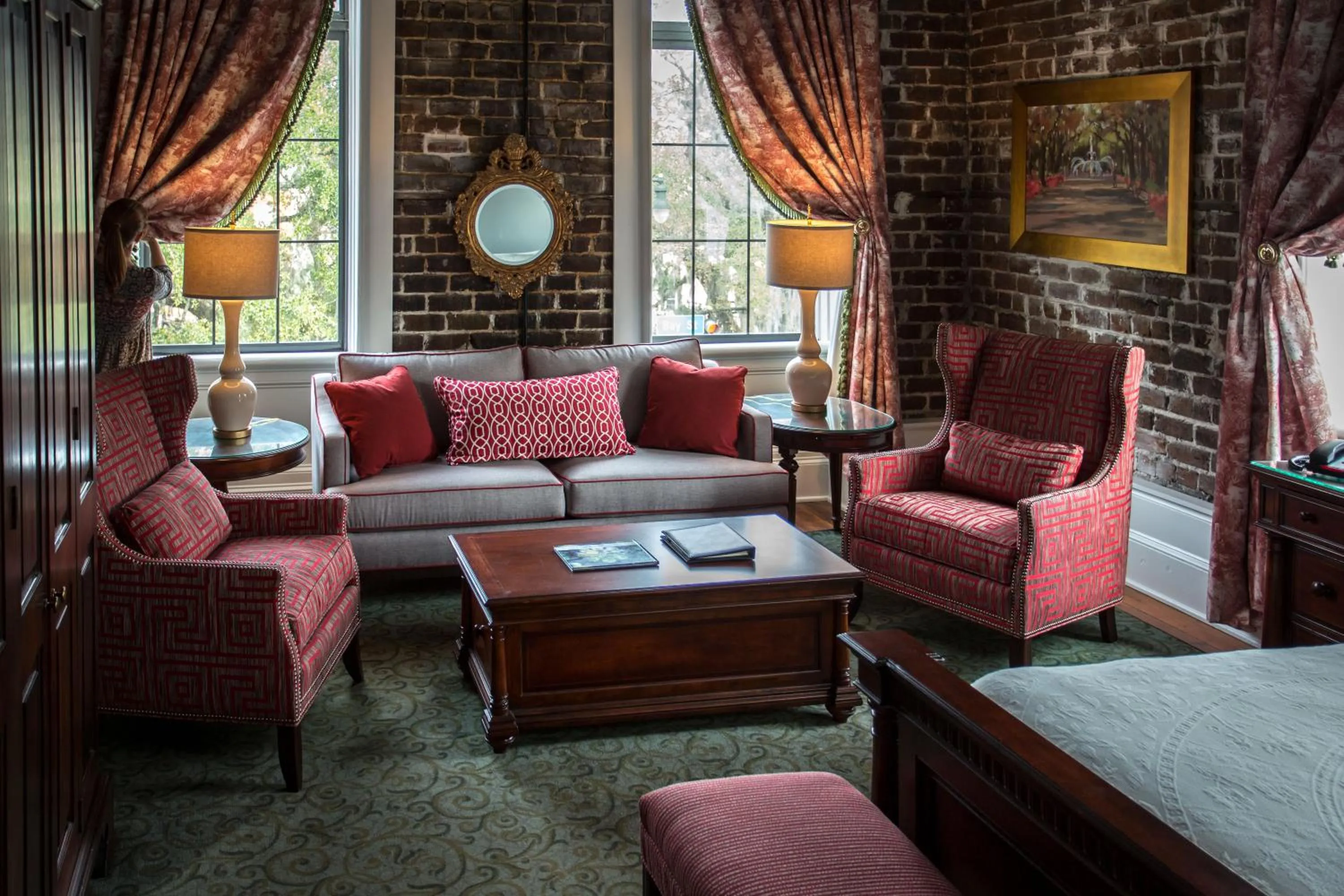 Living room in East Bay Inn, Historic Inns of Savannah Collection