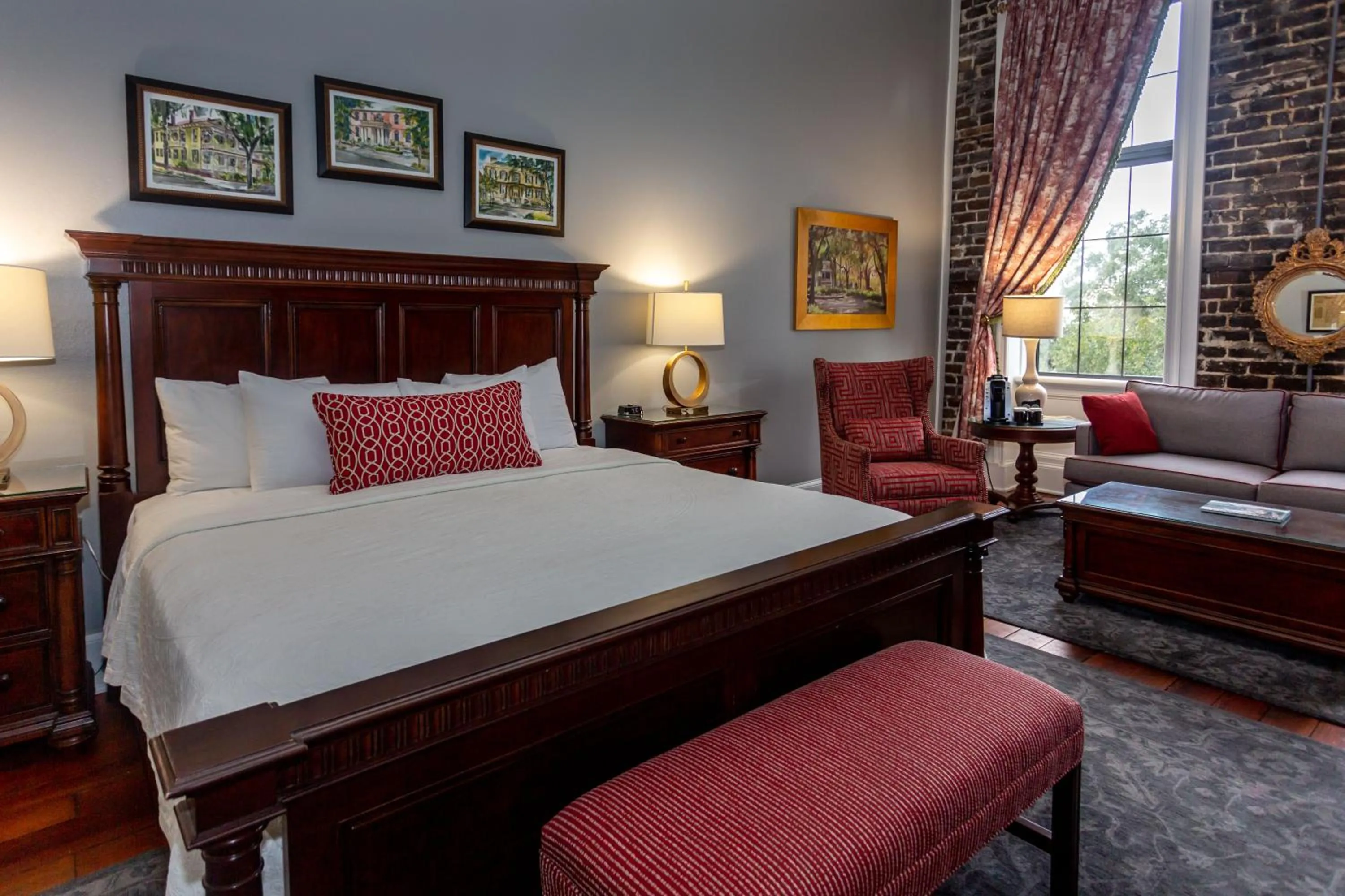 Bed in East Bay Inn, Historic Inns of Savannah Collection