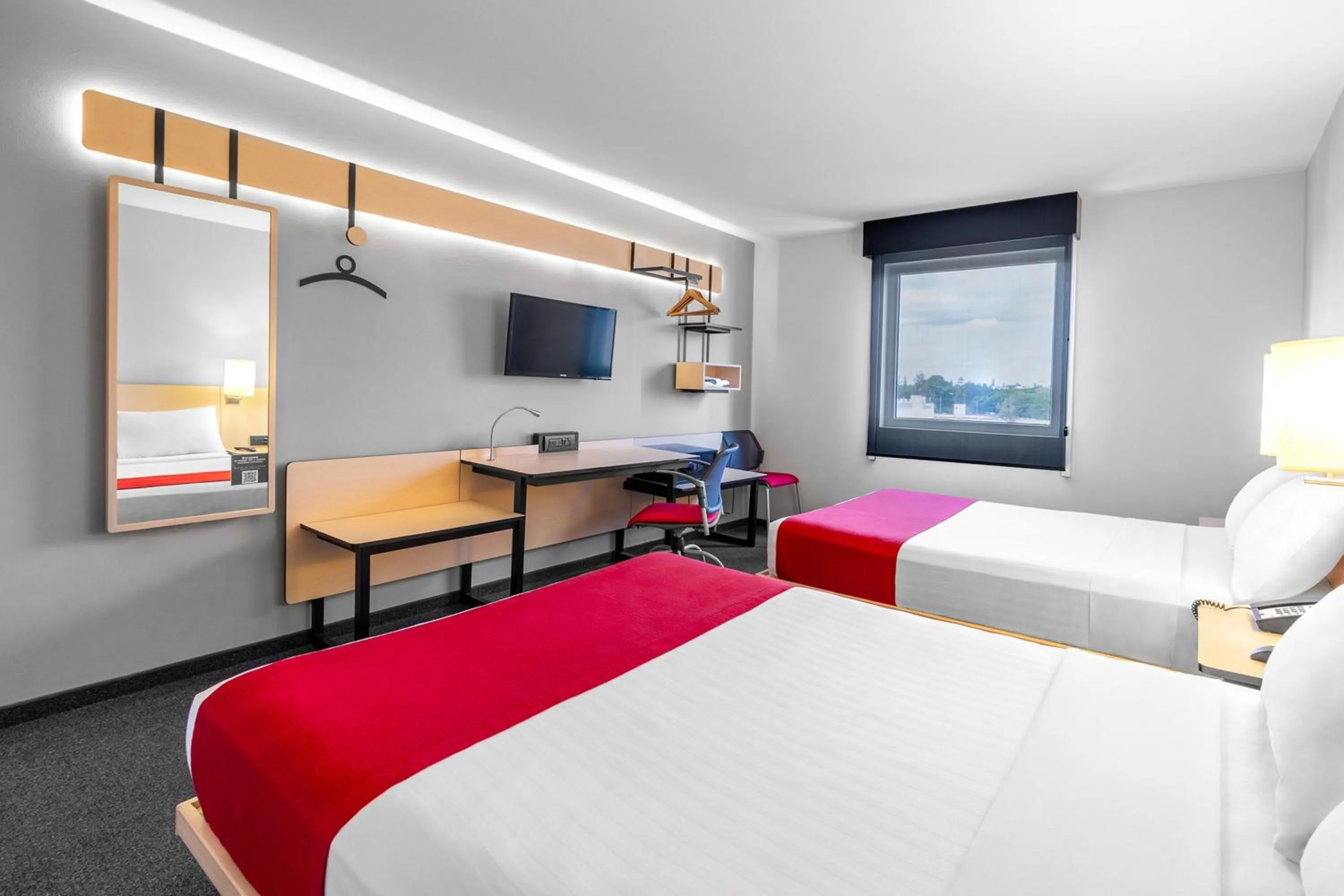 Bedroom, Bed in City Express Plus by Marriott Guadalajara Expo