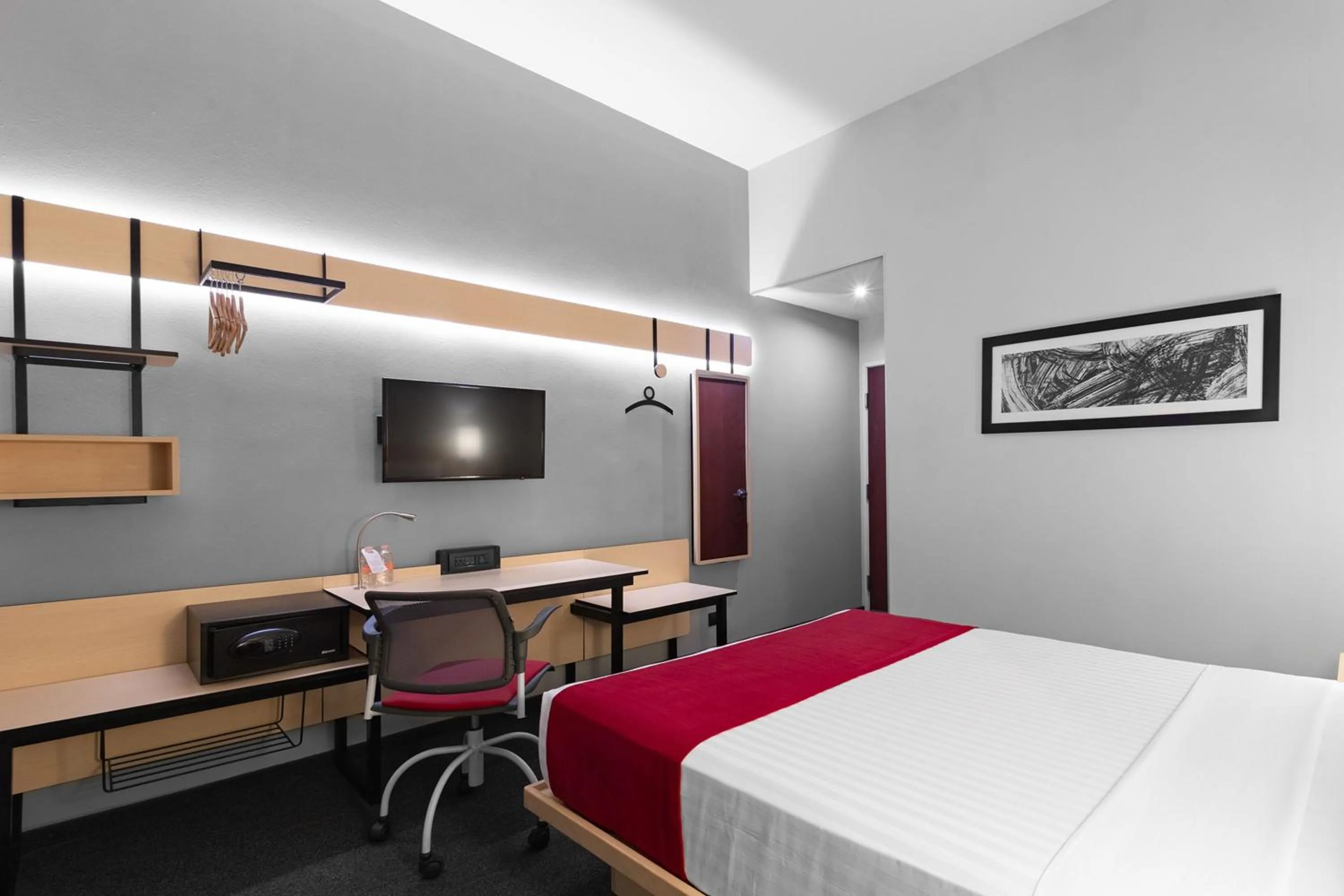 Bedroom, Bed in City Express Plus by Marriott Guadalajara Expo
