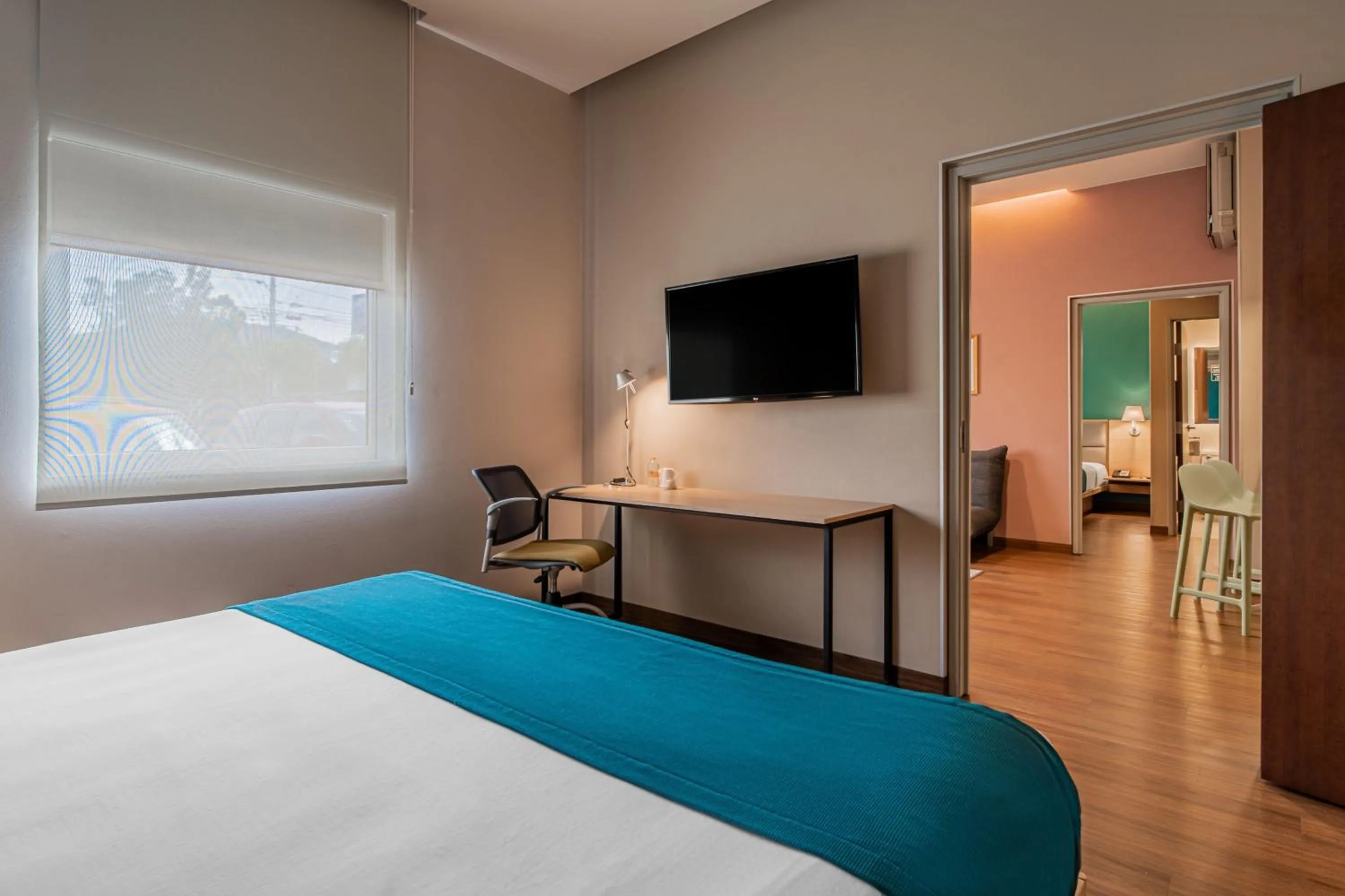 Bedroom, Bed in City Express Suites by Marriott Queretaro