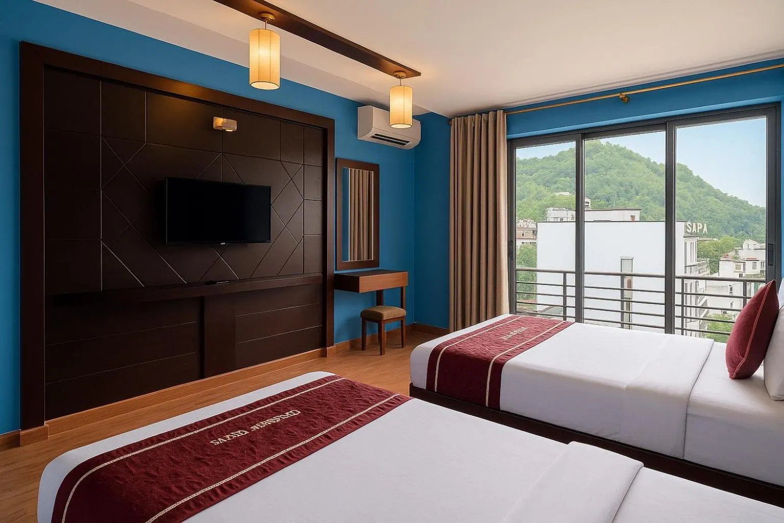 Bed in Sapa Elegance Hotel