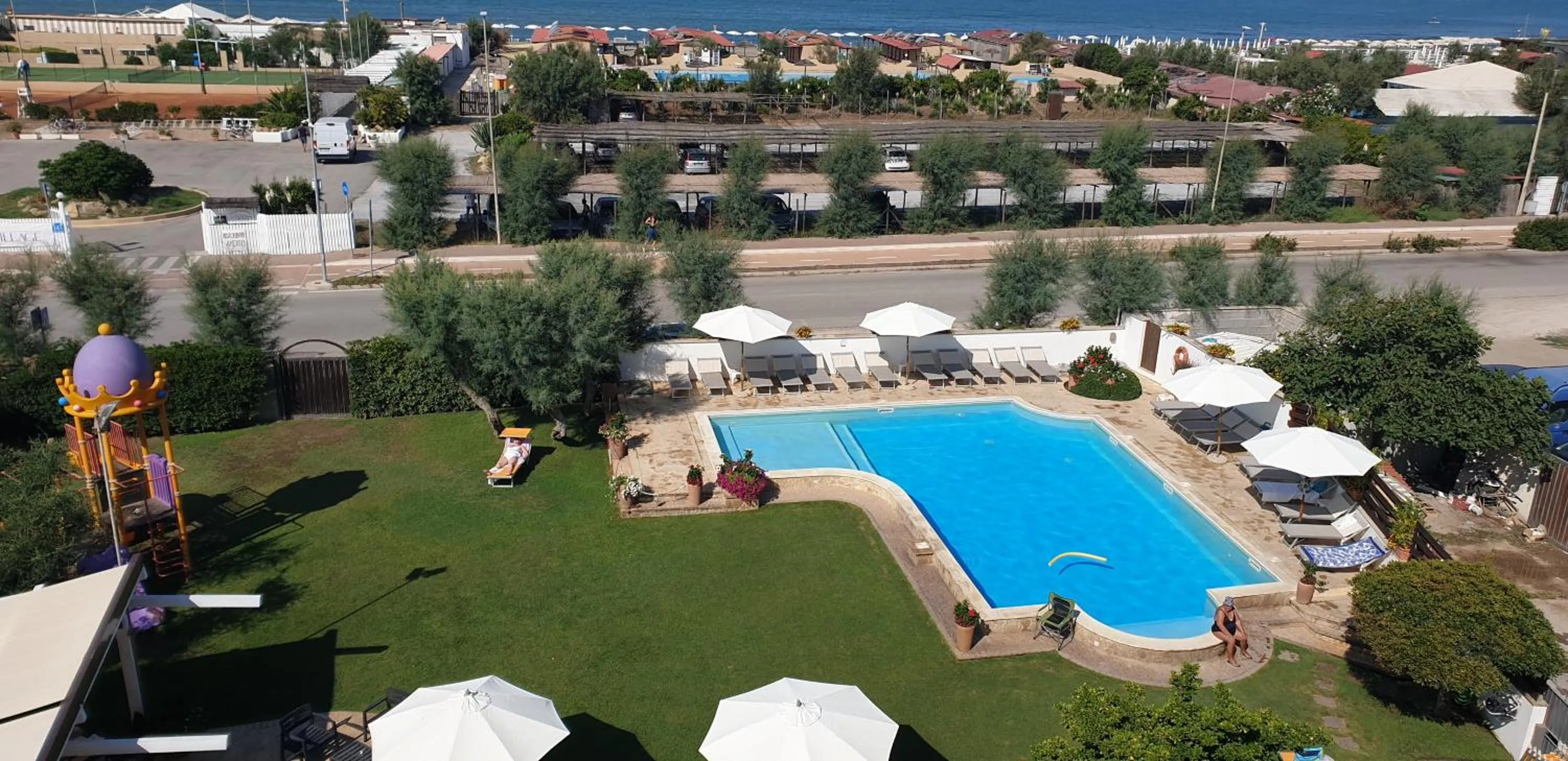 Pool view in Hotel Corallo