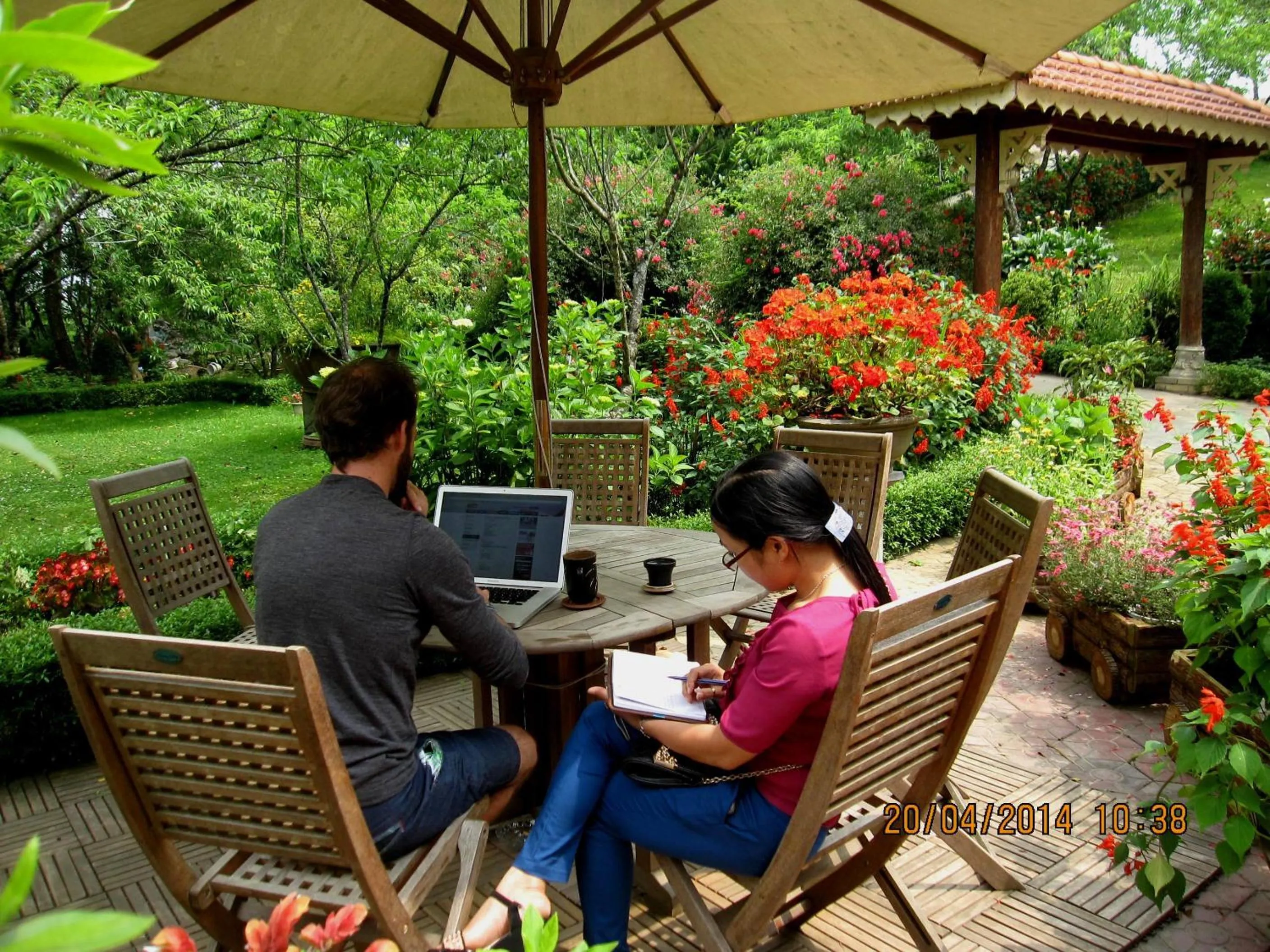 Patio in Sapa Garden Bed and Breakfast