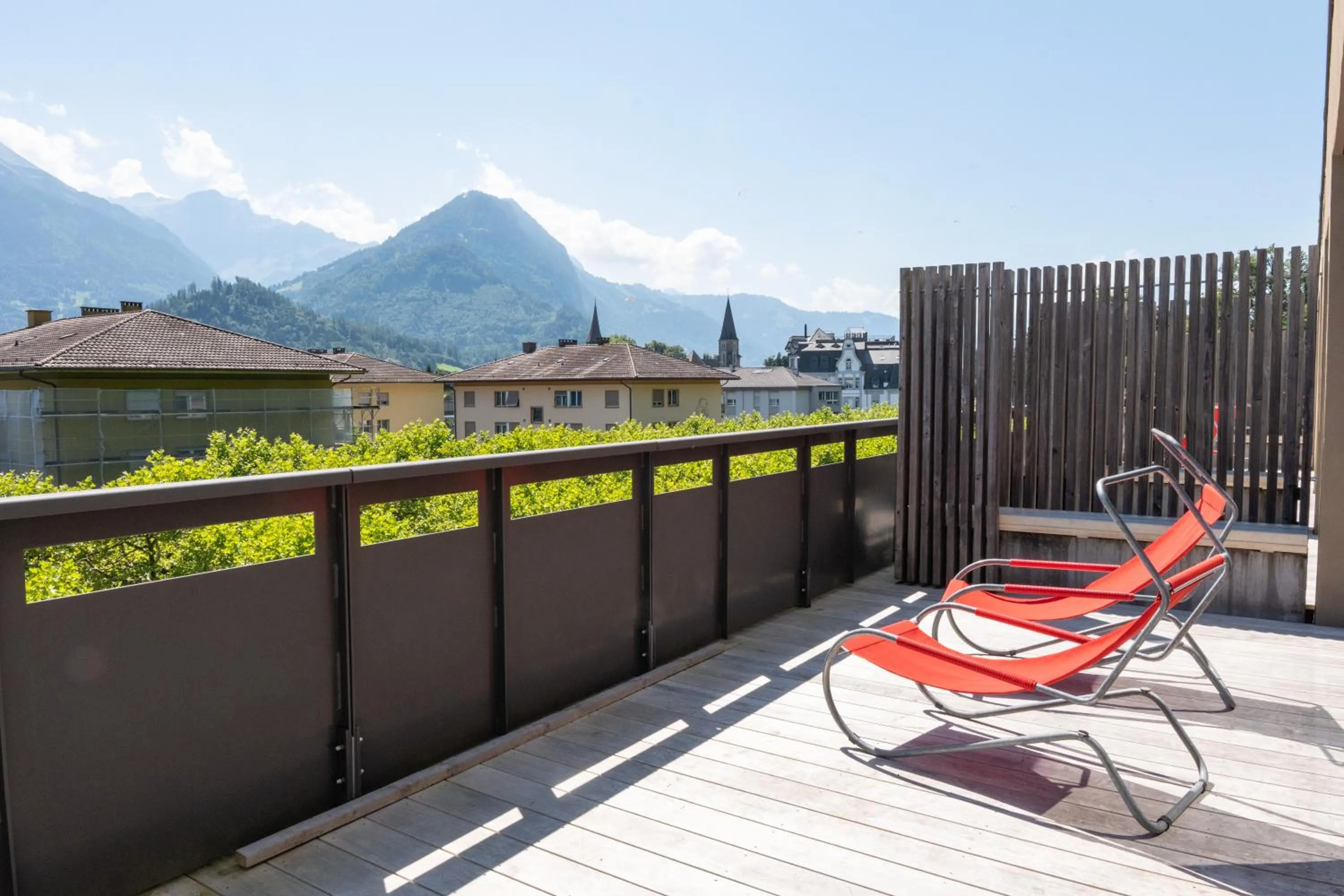 Balcony/Terrace in Interlaken Youth Hostel