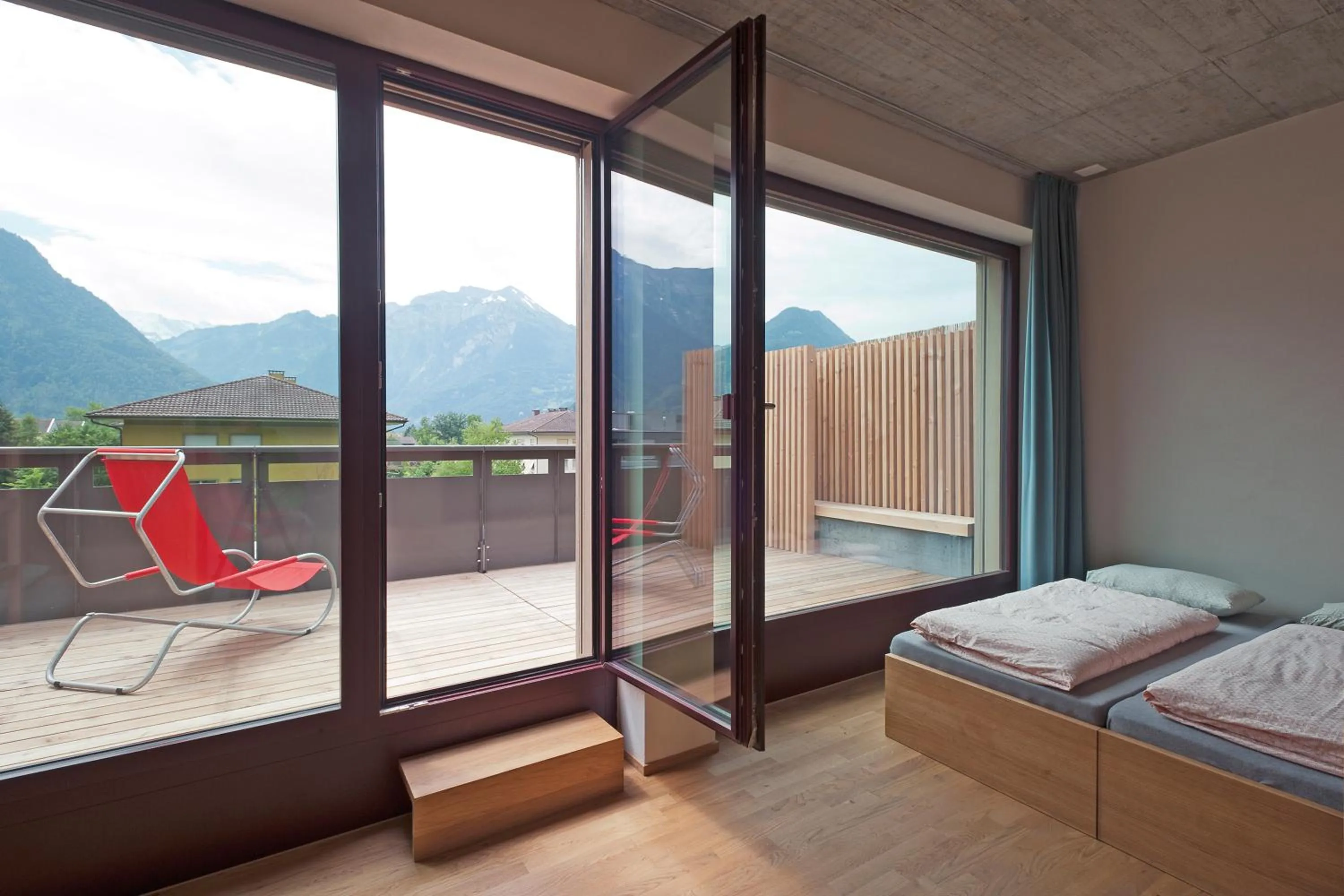 Decorative detail, Bed in Interlaken Youth Hostel