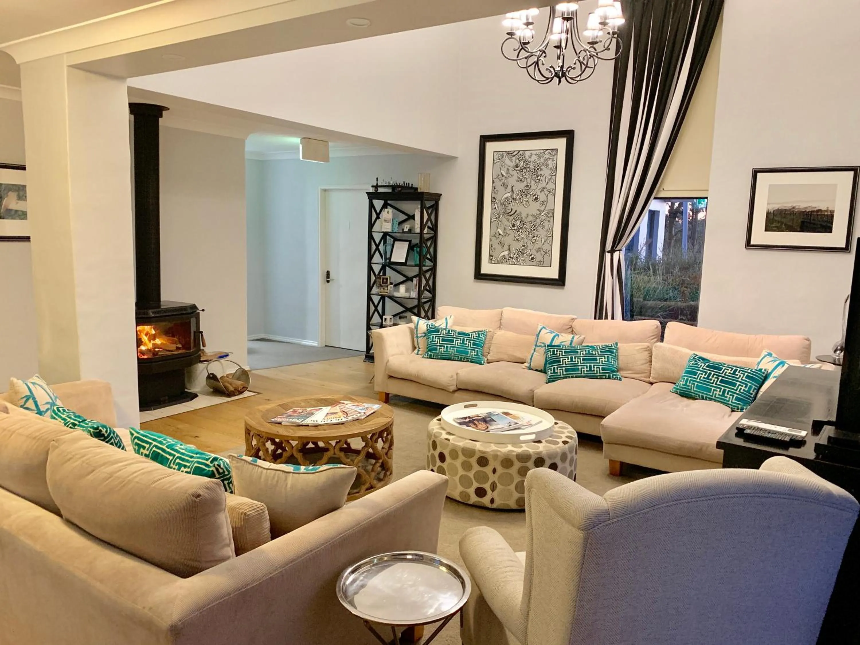 Living room in Nu Leaf Retreat