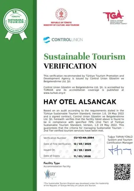 Logo/Certificate/Sign in Hay Hotel Alsancak Logo/Certificate/Sign in Hay Hotel Alsancak