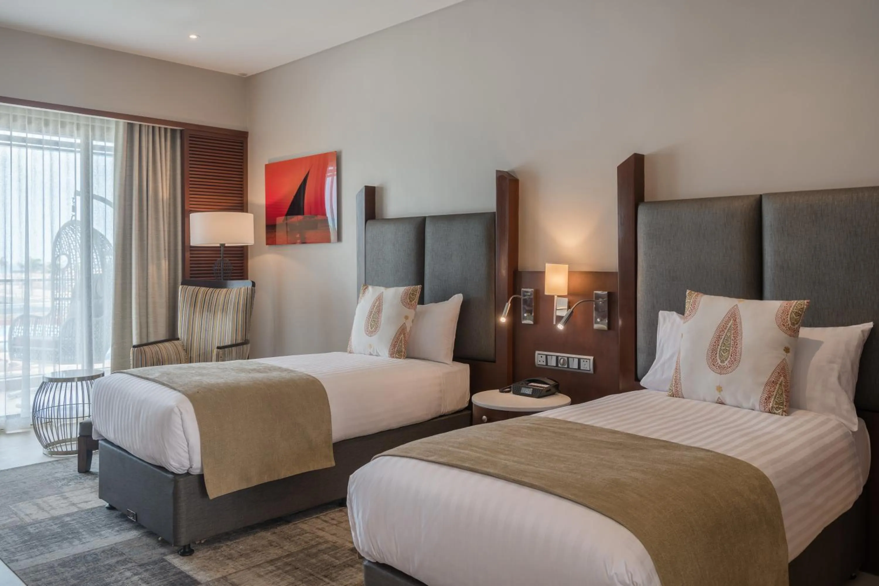 Seating area, Bed in Hotel Verde Zanzibar - Azam Luxury Resort and Spa - Dry Hotel