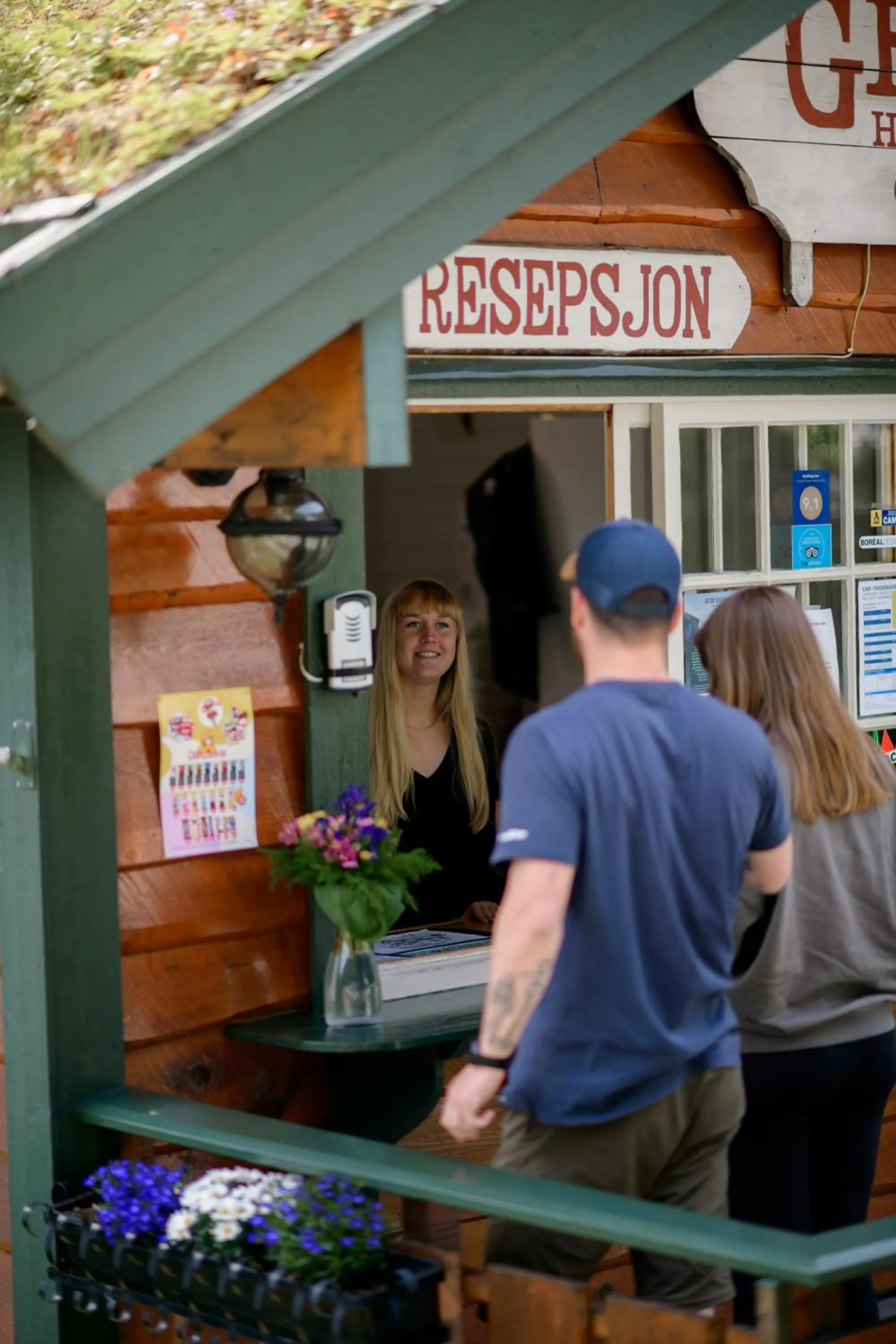 Lobby or reception in Grande Hytteutleige og Camping